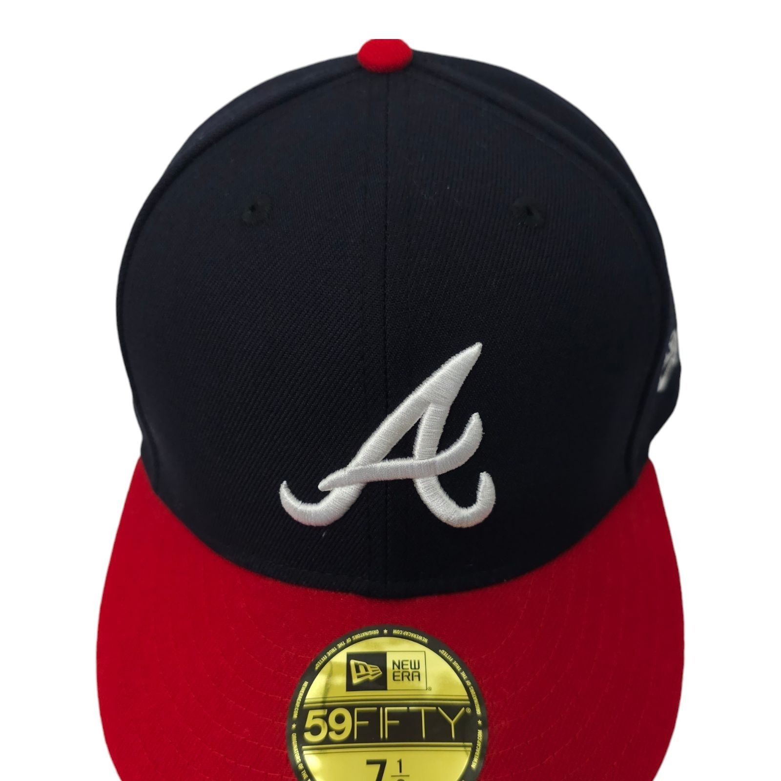 New Era Atlanta Braves Fitted 7 1/2 Hat MLB Cap Embroidered Logo New Size ONE SIZE - 7 Thumbnail