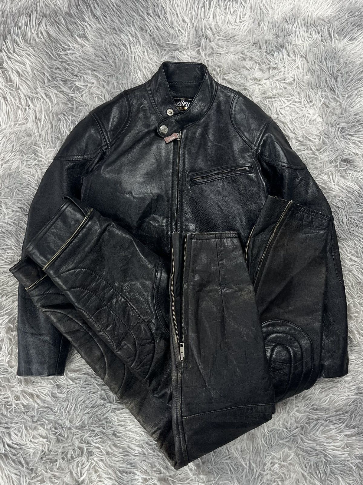 Japanese Brand Vintage Excellence komine Leather Jacket Size M / US 6-8 / IT 42-44 - 3 Thumbnail