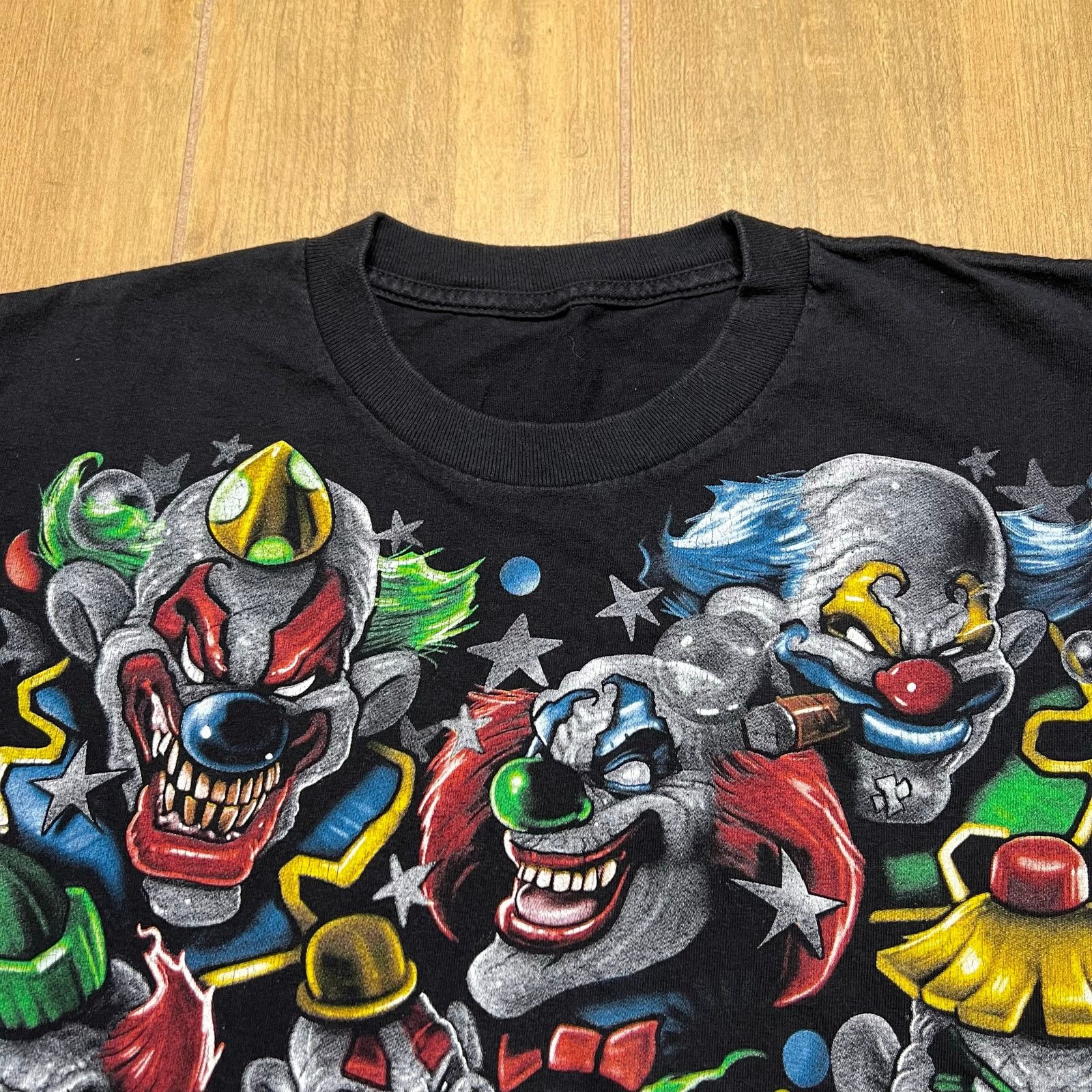 Liquid Blue Y2K Liquid Blue Clown Pattern AOP T-Shirt Sz L/XL Black 2011 Size US L / EU 52-54 / 3 - 5 Thumbnail