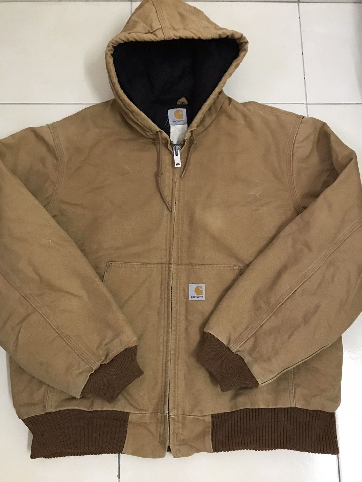Carhartt Vintage Carhartt Duck Canvas Hoodie Jacket Made in USA Size US L / EU 52-54 / 3 - 9 Thumbnail