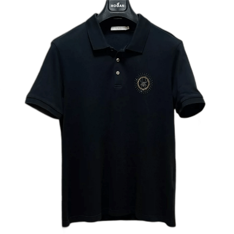 Emporio Armani Men's Short Sleeve Polo Shirt with Rhinestones Size US L / EU 52-54 / 3 - 1 Thumbnail