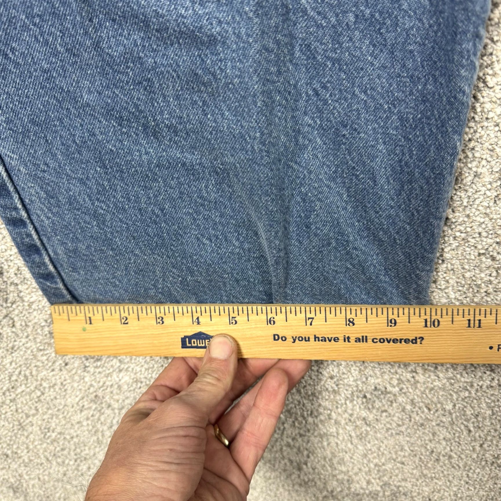 Faded Glory VINTAGE Faded Glory Jeans Denim Straight Leg Relaxed 44x30 Mens Jeans Wide 5-Pocket Blue Cotton Workwear Size US 44 / EU 60 - 3 Thumbnail
