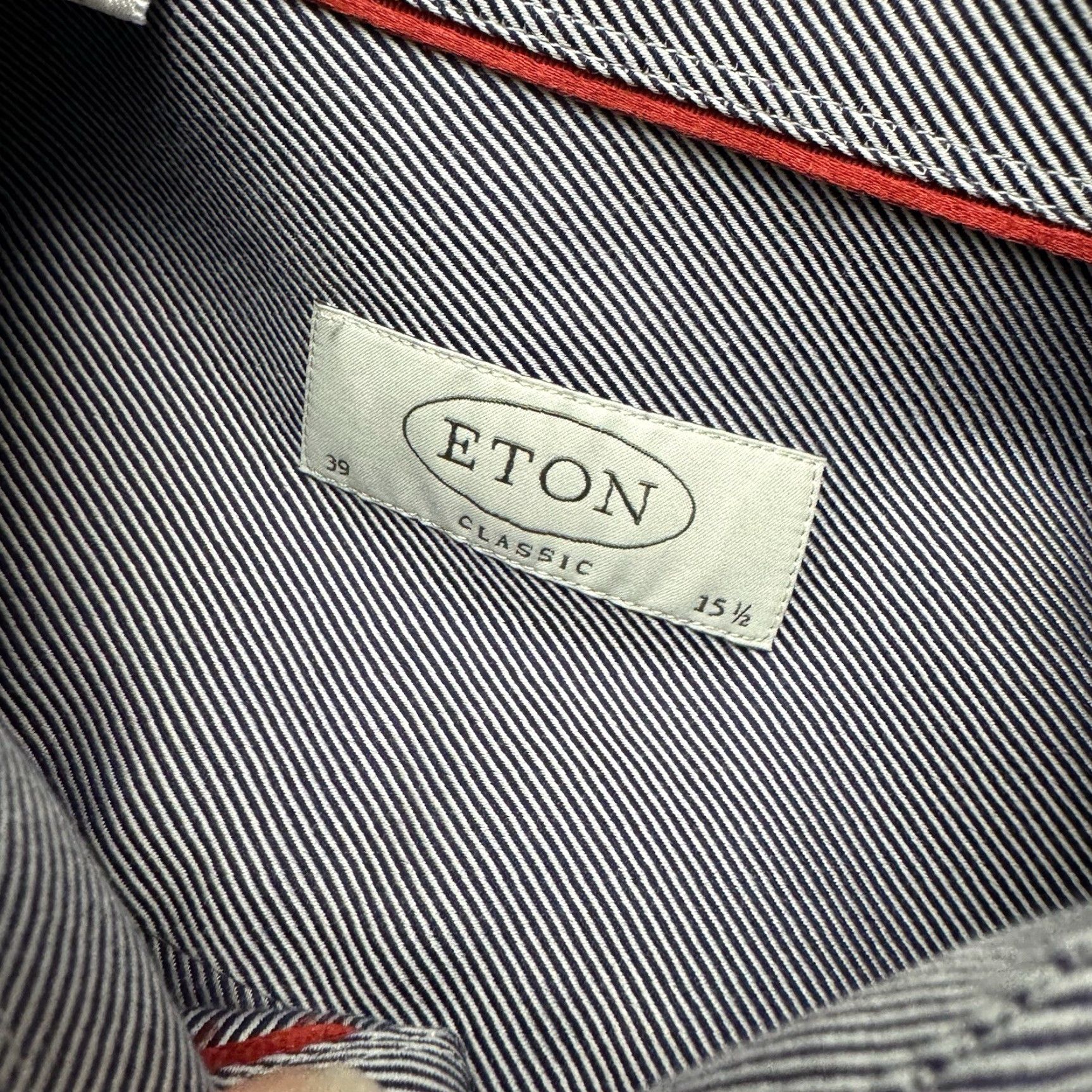 Eton Eton Contemporary Dress Shirt Navy Striped Casual 15.5 39 15.5 Business Long Sleeve Mens Shirt Size US L / EU 52-54 / 3 - 6 Thumbnail