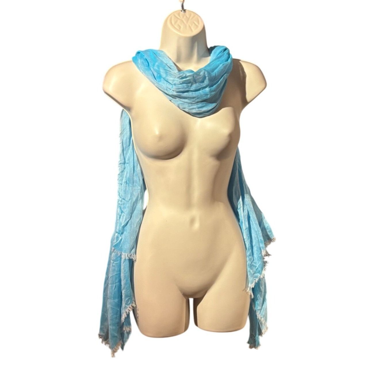 Other Calvin Klein Chambray Woven Scarf, Ocean Blue, OS Size ONE SIZE - 14 Thumbnail