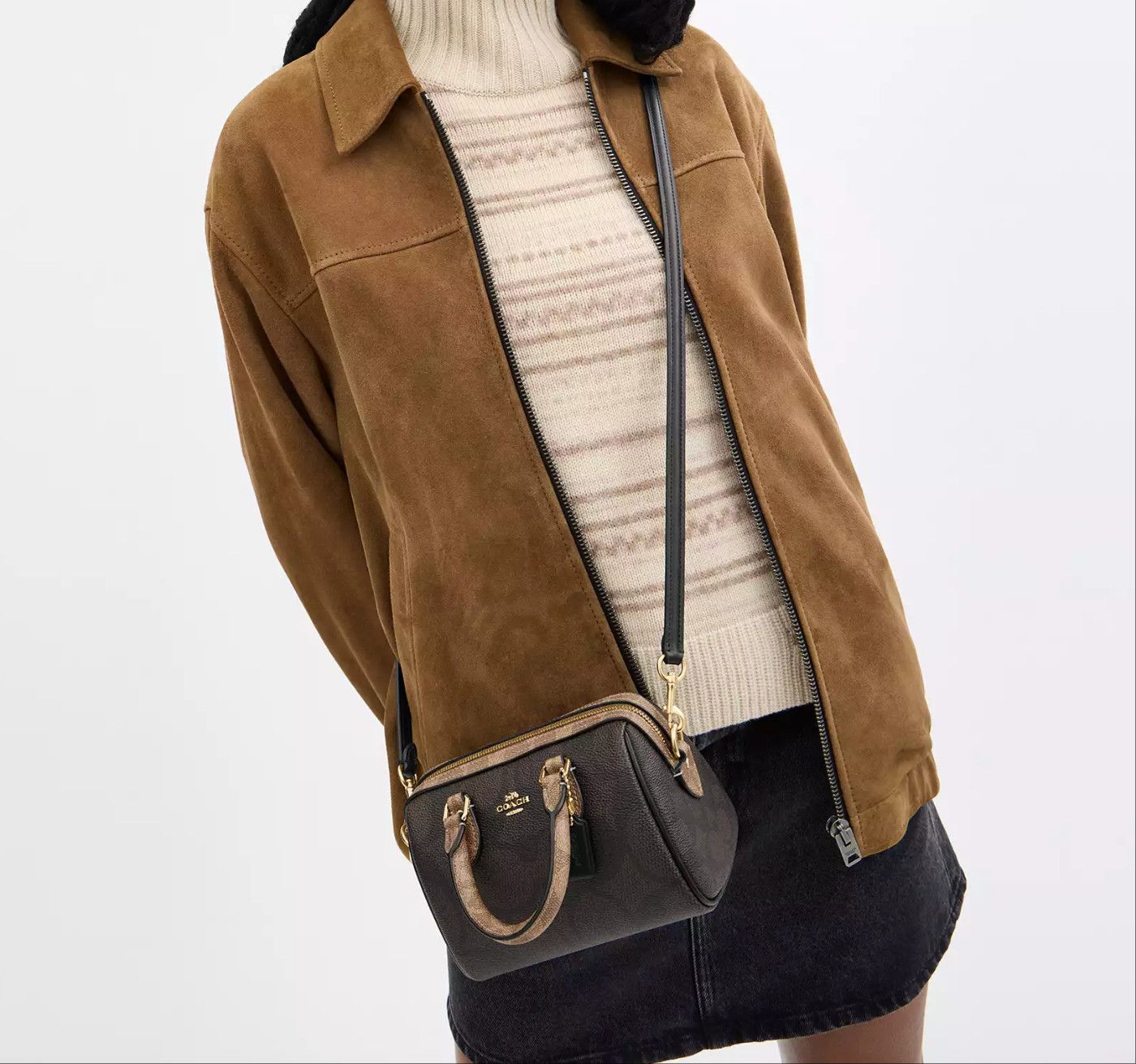 Coach Mini Rowan Crossbody Bag In Blocked Signature Canvas CAB16 Size ONE SIZE - 10 Thumbnail