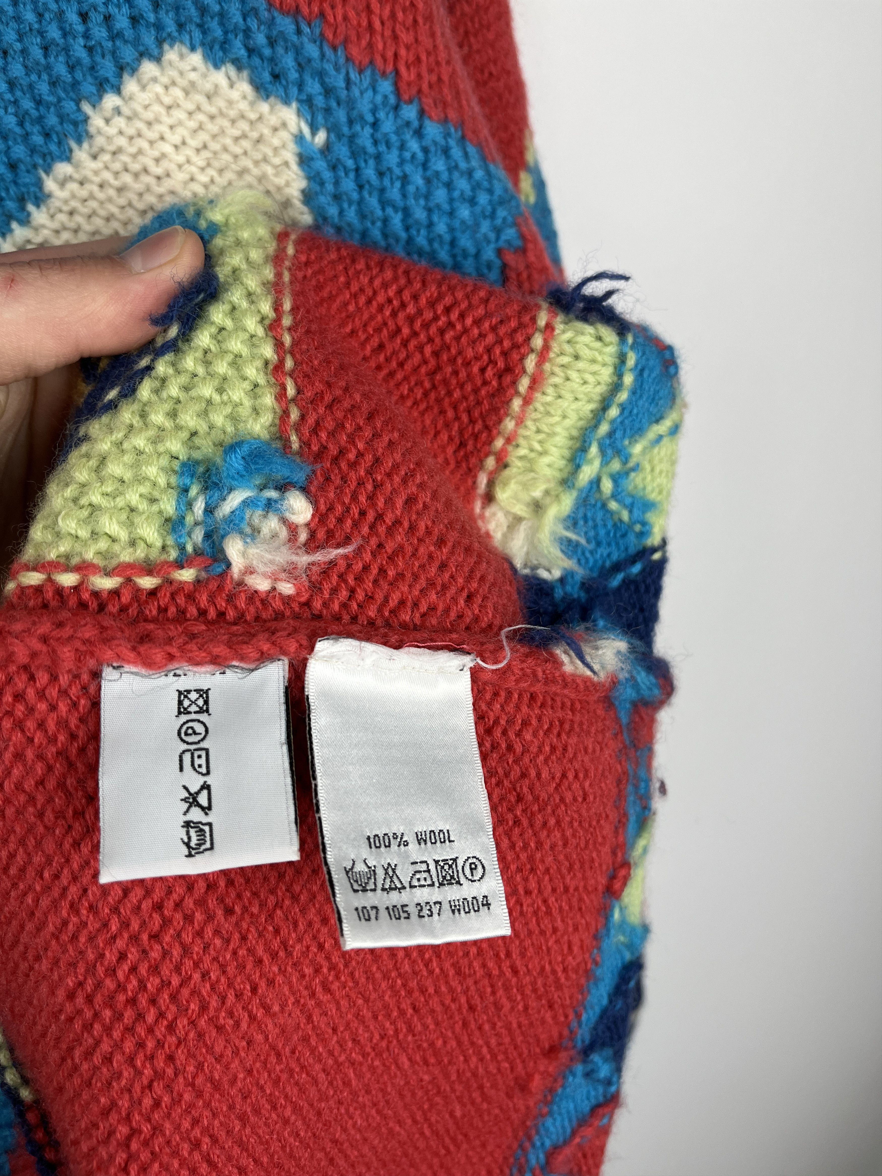 Vintage PACO Abstract Geometric Crazy Wool Knit Sweater Size S/M Size US S / EU 44-46 / 1 - 6 Thumbnail
