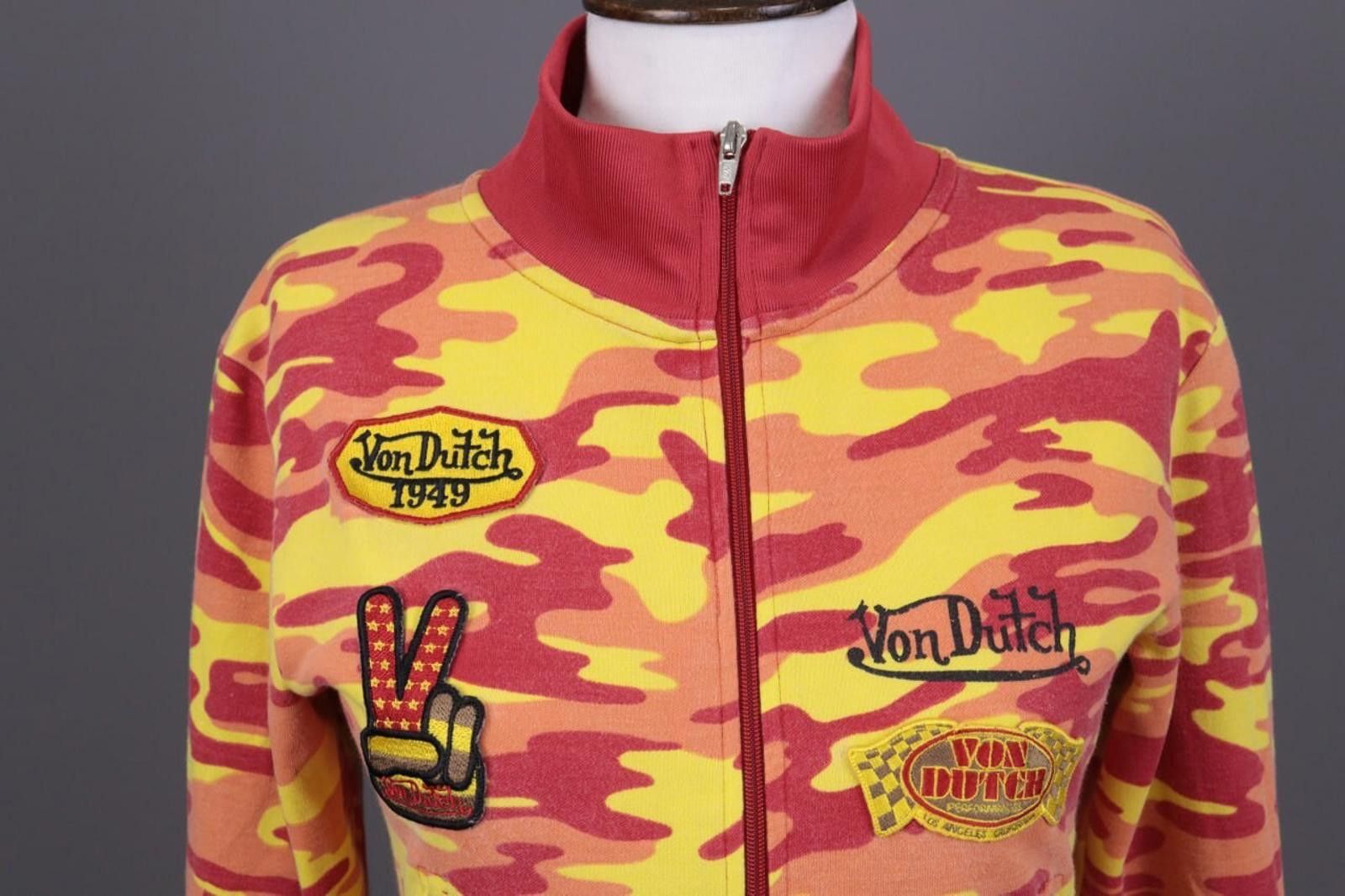 Von Dutch Von Dutch Orange Camouflage Jumper Cropped Sweater Size M Size M / US 6-8 / IT 42-44 - 2 Thumbnail
