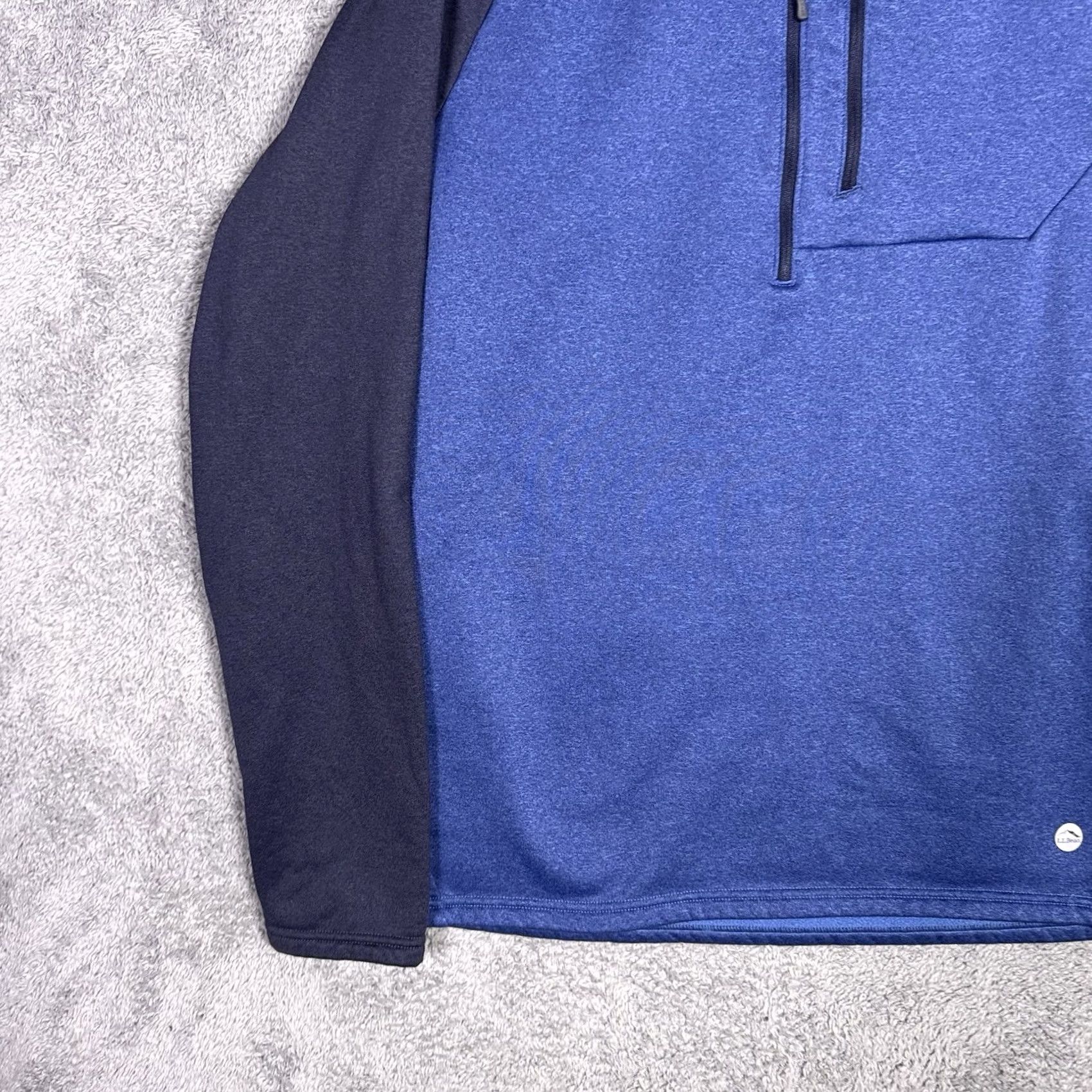 Vintage LL Bean Jacket Mens Large Tall LT Blue Fleece 1/2 Zip Pullover Size US L / EU 52-54 / 3 - 2 Thumbnail