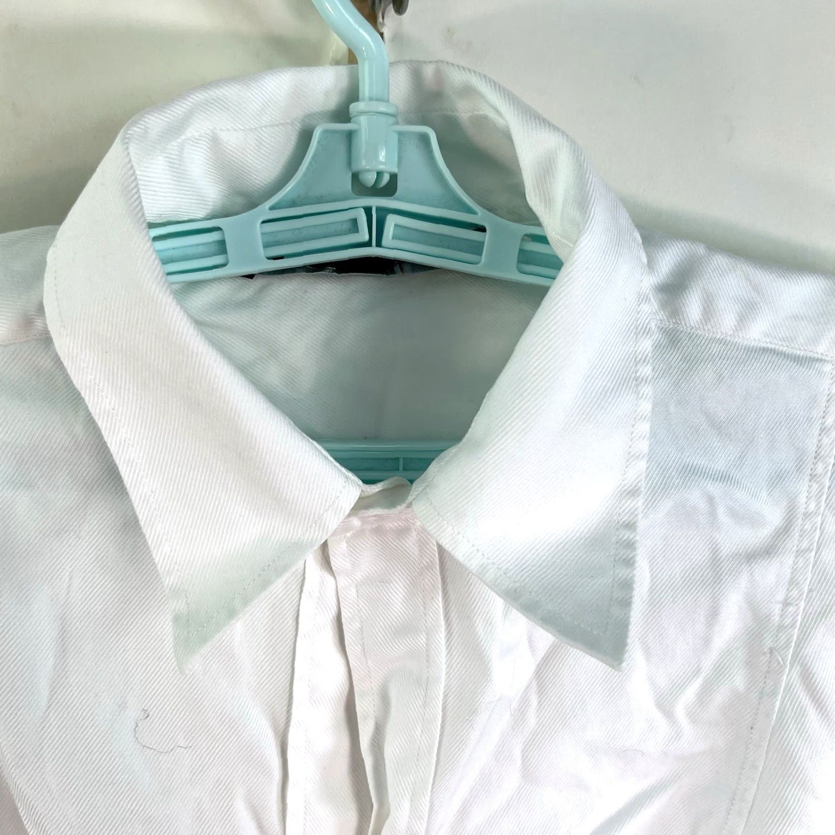 Vintage Anthology Quinn Button-Up Shirt Womens Size 10 White Long Sleeve Collared 100% Cotton Regular Fit Size L / US 10 / IT 46 - 5 Thumbnail