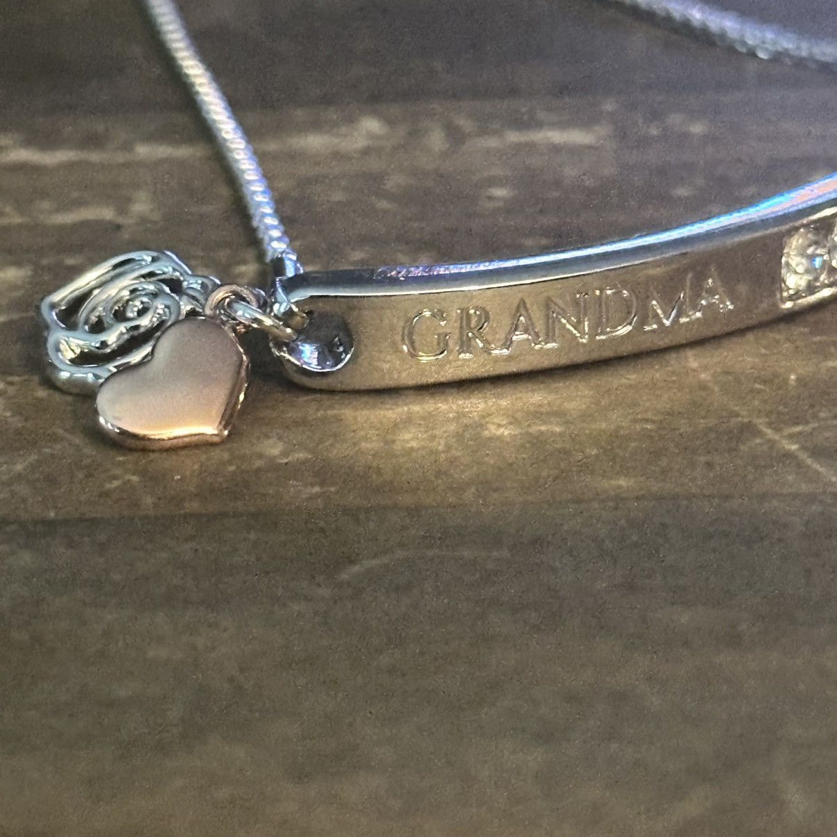 Other IBB silver tone Grandma crystal bar adjustable bracelet Size ONE SIZE - 7 Thumbnail