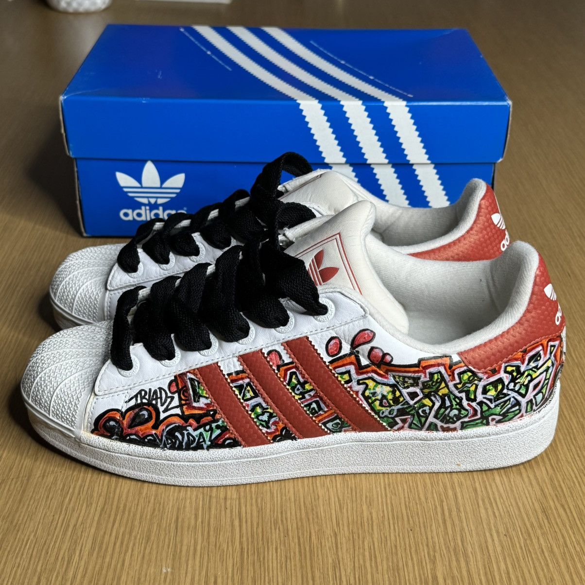 Adidas Adidas Superstar Custom Hand Painted Size US 9 / EU 42 - 3 Thumbnail