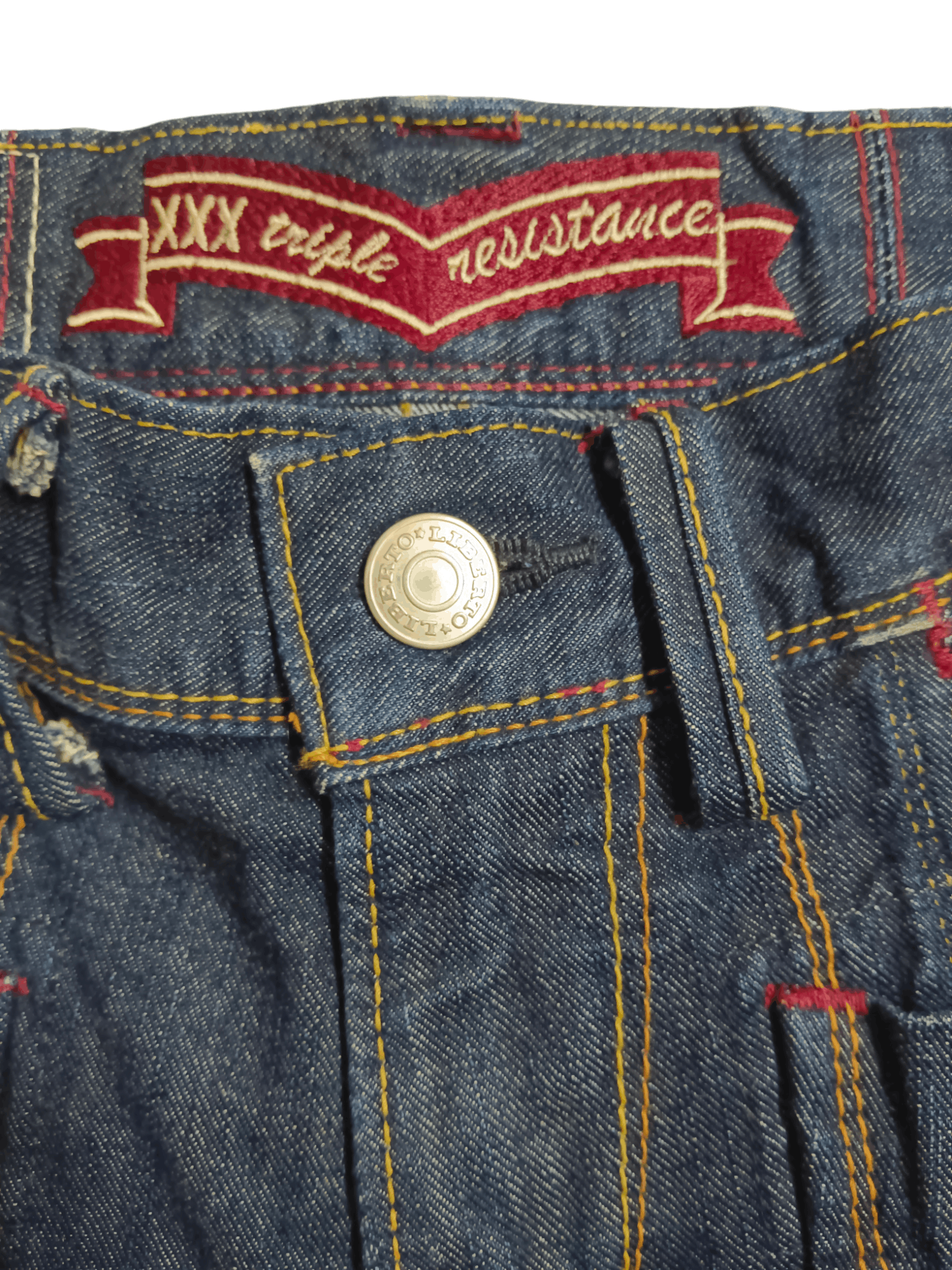 If Six Was Nine Liberto XXX Triple Resistance Flare Bush Denim Size US 29 - 11 Thumbnail