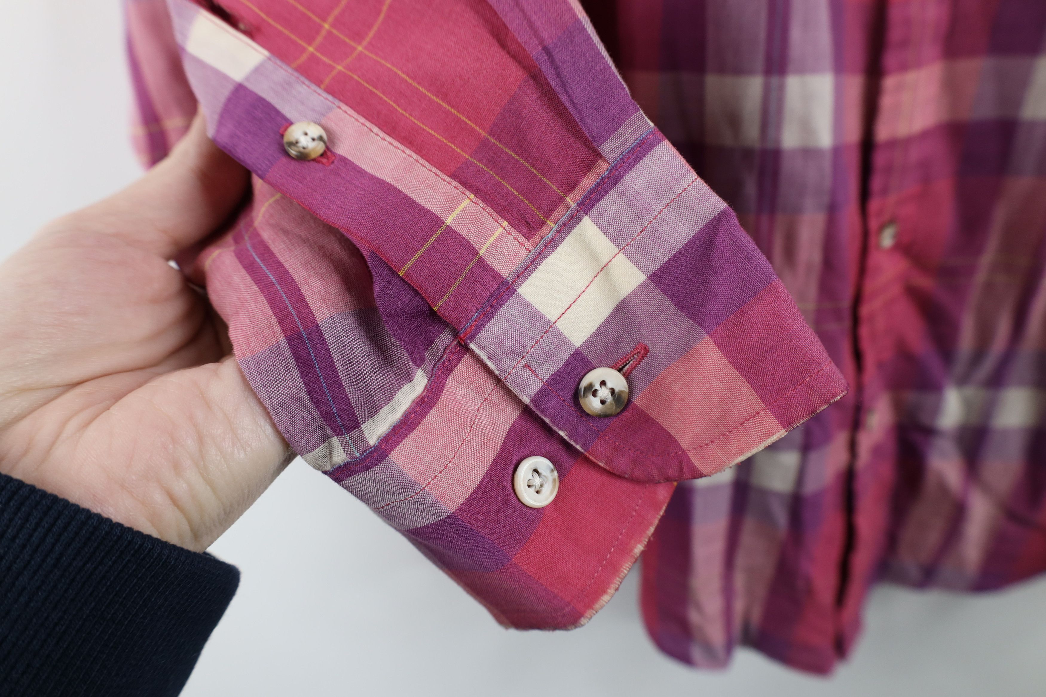 Vintage Vintage 90s Streetwear Thin Collared Button Down Shirt Plaid Size US L / EU 52-54 / 3 - 6 Thumbnail