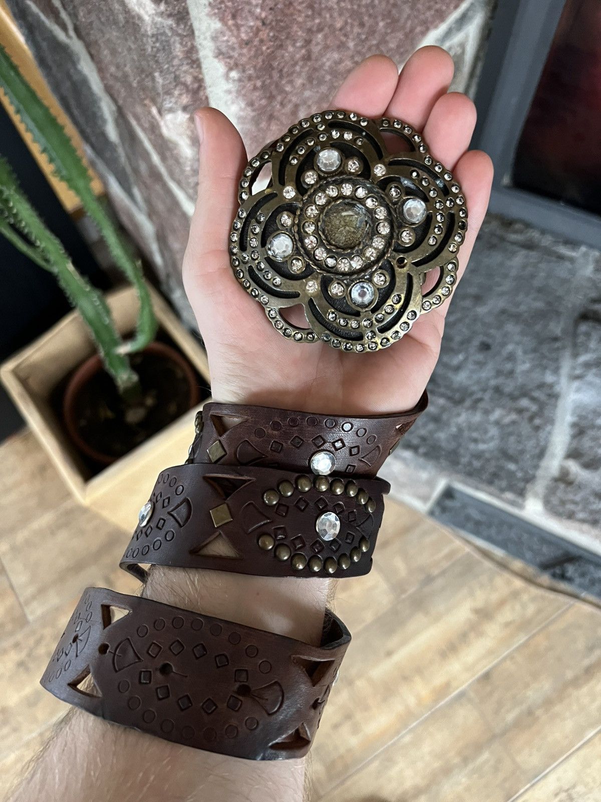 Leather belt 99cm S