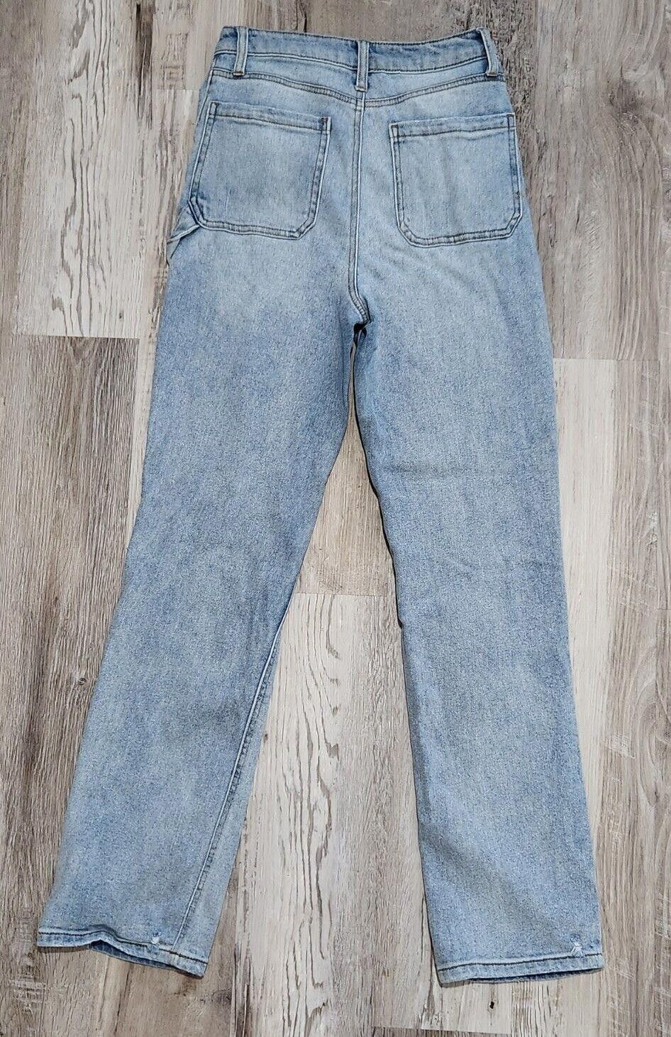 Designer Tinseltown Jeans Size 5 Light Wash Straight Distressed Light Size 28" / US 6 / IT 42 - 9 Thumbnail