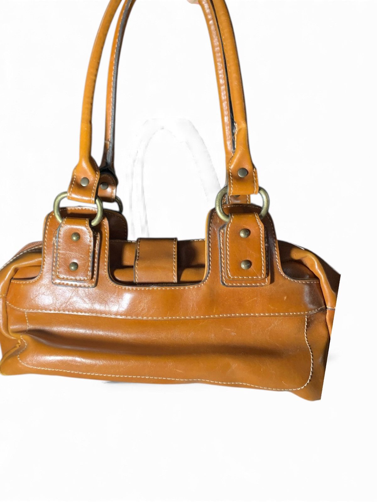 Other Mondani Brown Leather Handbag (item#b116) Size ONE SIZE - 3 Thumbnail