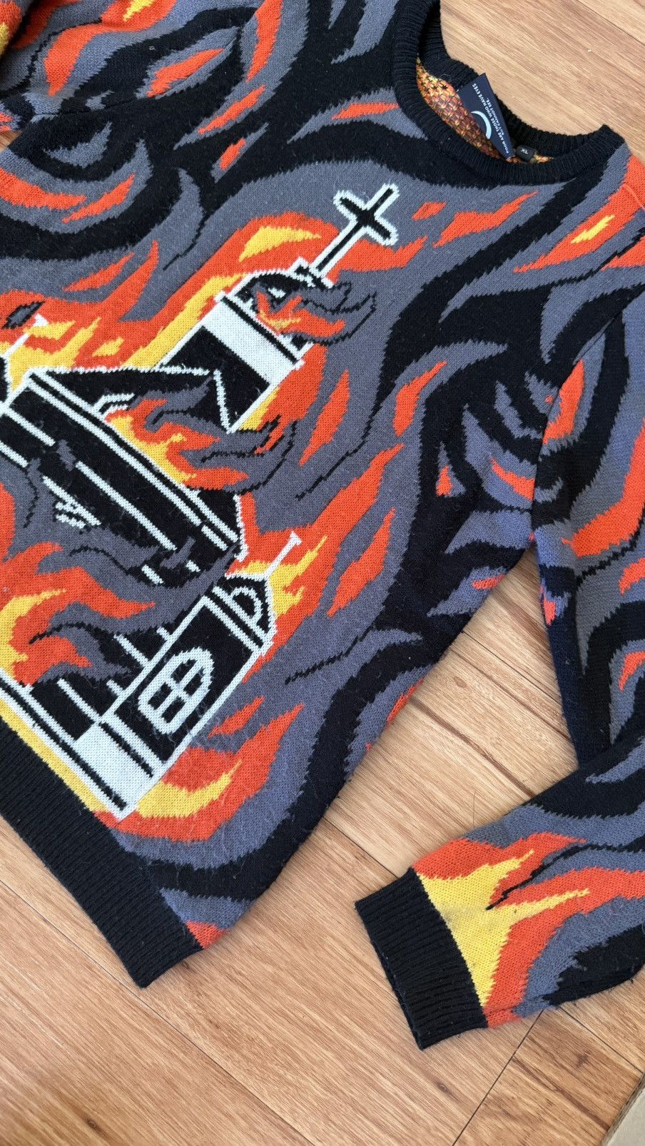 Vintage Vintage Bad Religion Christmas Sweater Oversized Wool L/XL Size US XL / EU 56 / 4 - 3 Thumbnail