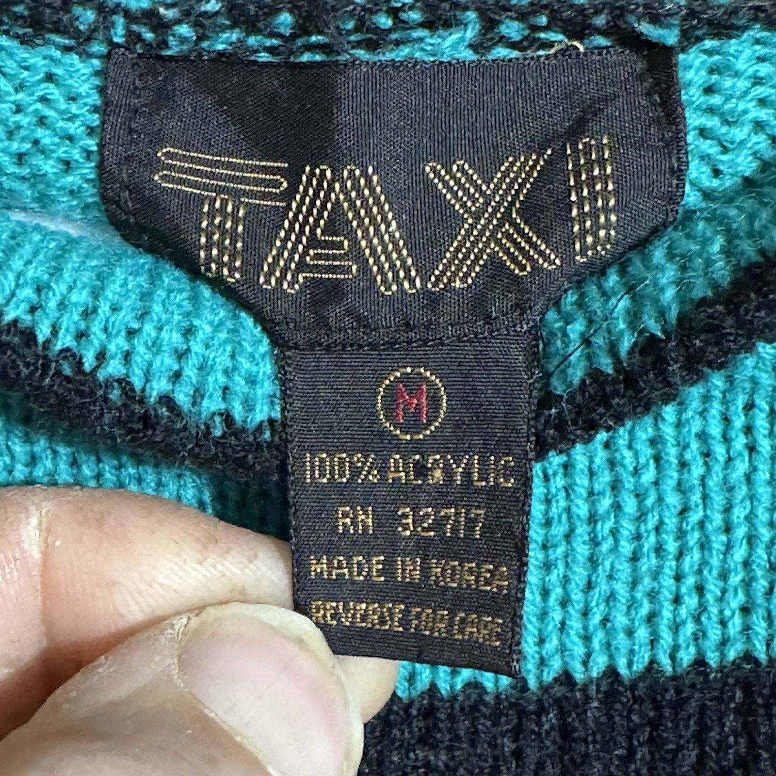 Other Vintage 80s Sweater Women Medium Grunge Ribbed Knit Slouchy Size M / US 6-8 / IT 42-44 - 5 Thumbnail