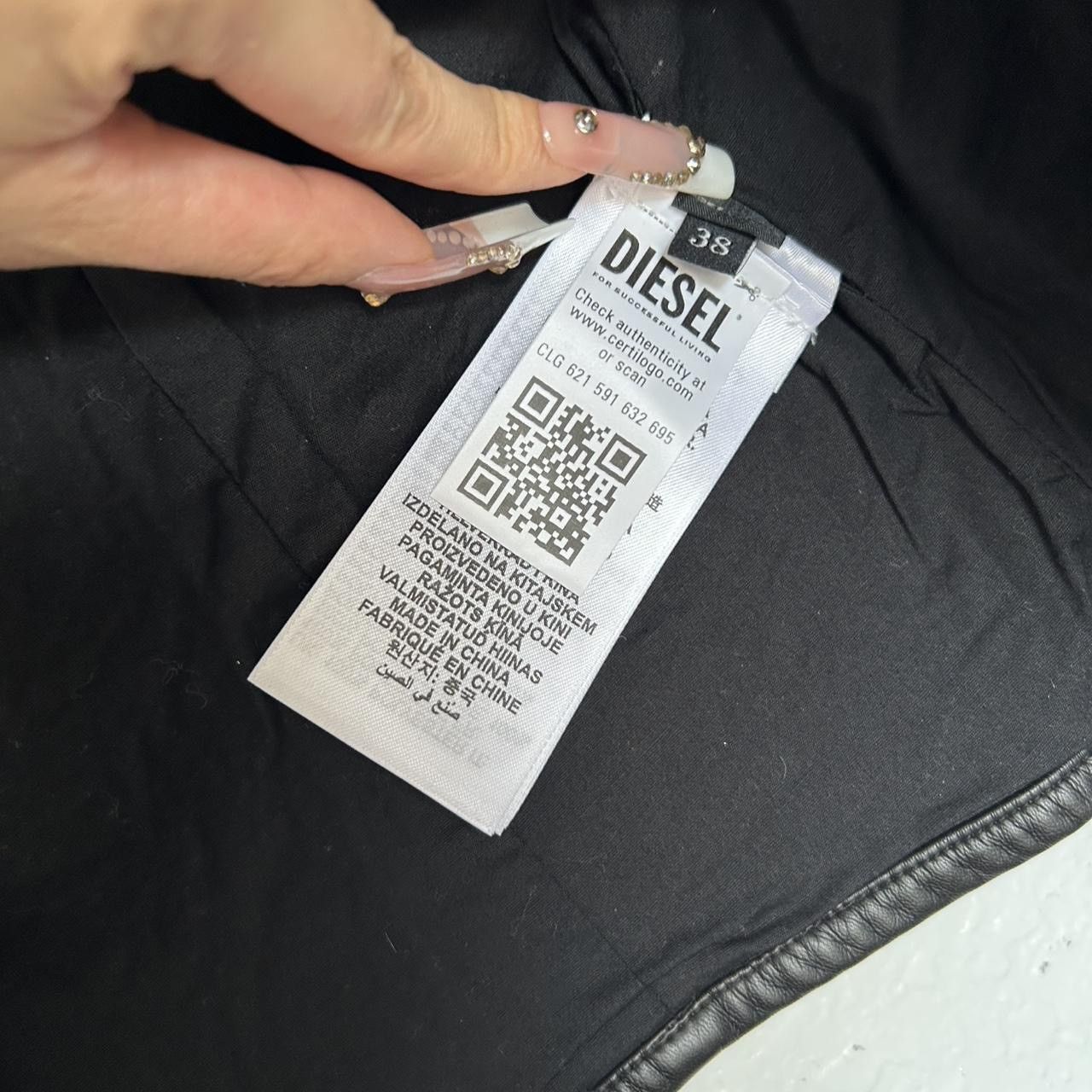 Diesel Diesel G-Lobe Cropped distressed biker jacket Size XS / US 0-2 / IT 36-38 - 6 Thumbnail