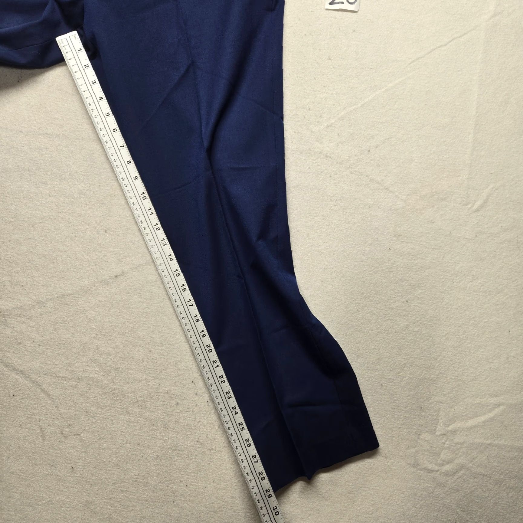 Van Heusen Van Heusen Pants Dress Blue 38 Regular Straight Mens 30 Quot; Stretch Front Slash Pockets Slacks, Flat Front, Belted, Machine Washable Size US 38 / EU 54 - 6 Thumbnail