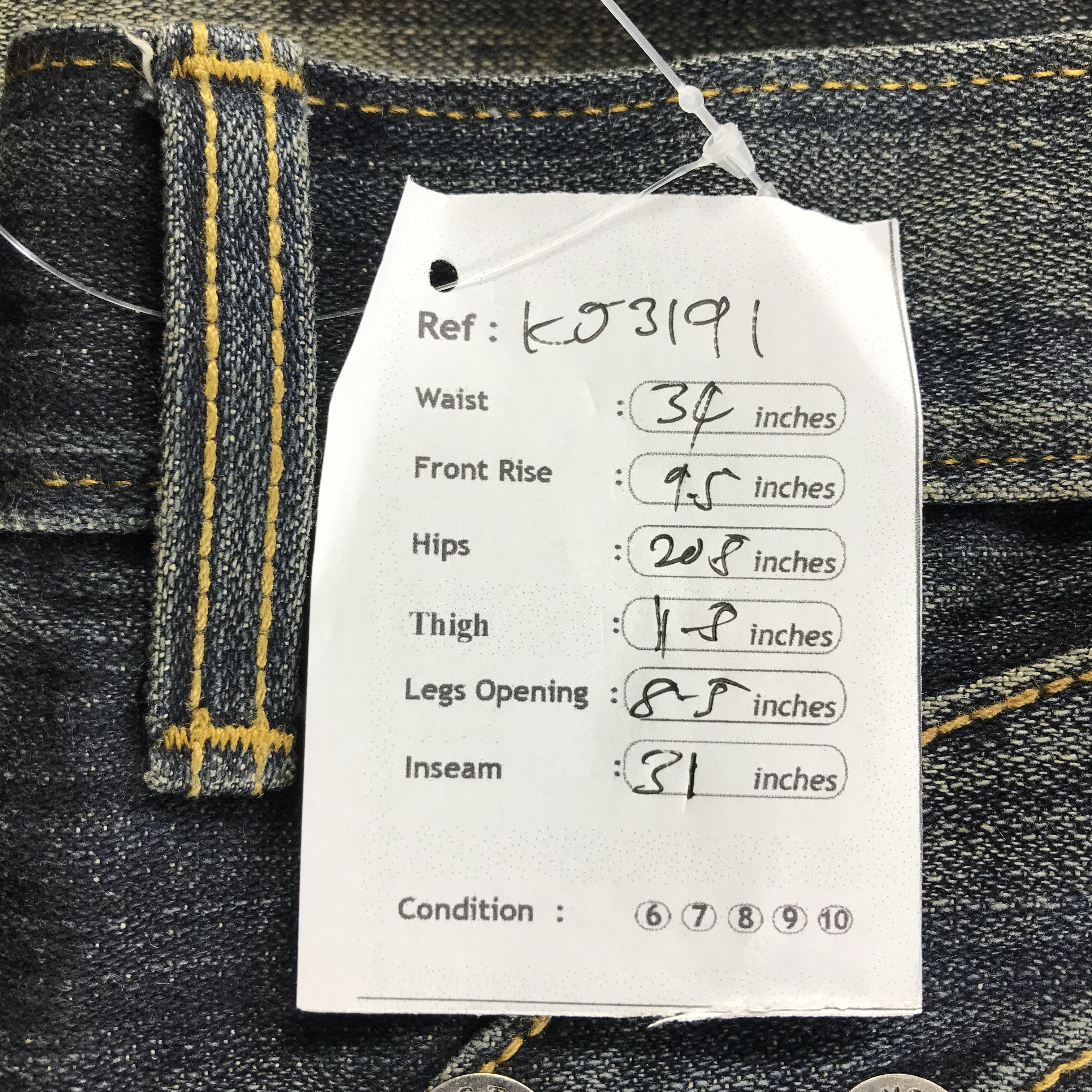 Japanese Brand Vintage Jeans De Art Cargo Jeans Multi Pocket Denim KJ3191 Size US 32 / EU 48 - 15 Thumbnail