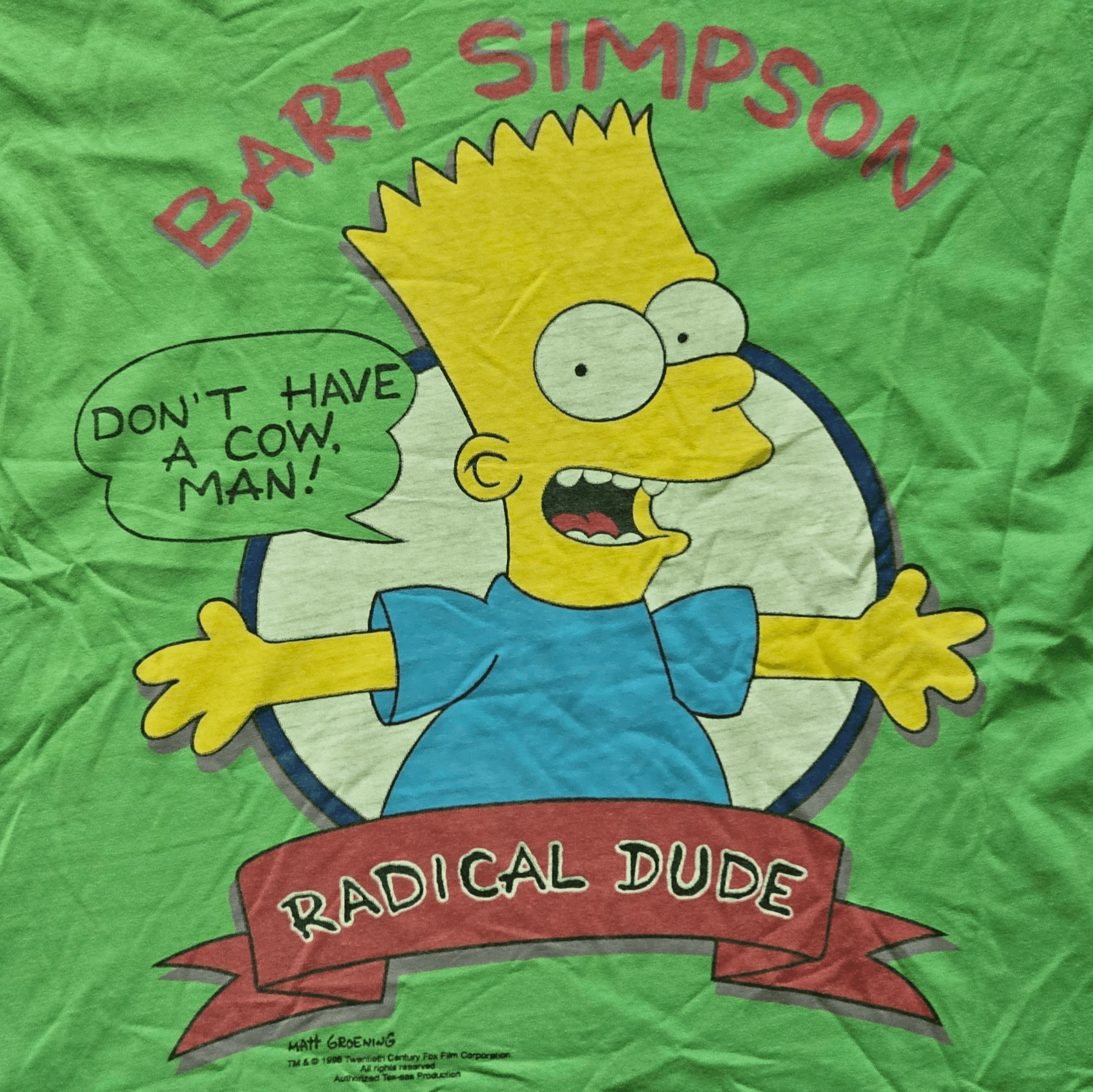 Fox Racing Bart Simpson Radical Dude 1996 Tee Size US L / EU 52-54 / 3 - 2 Thumbnail