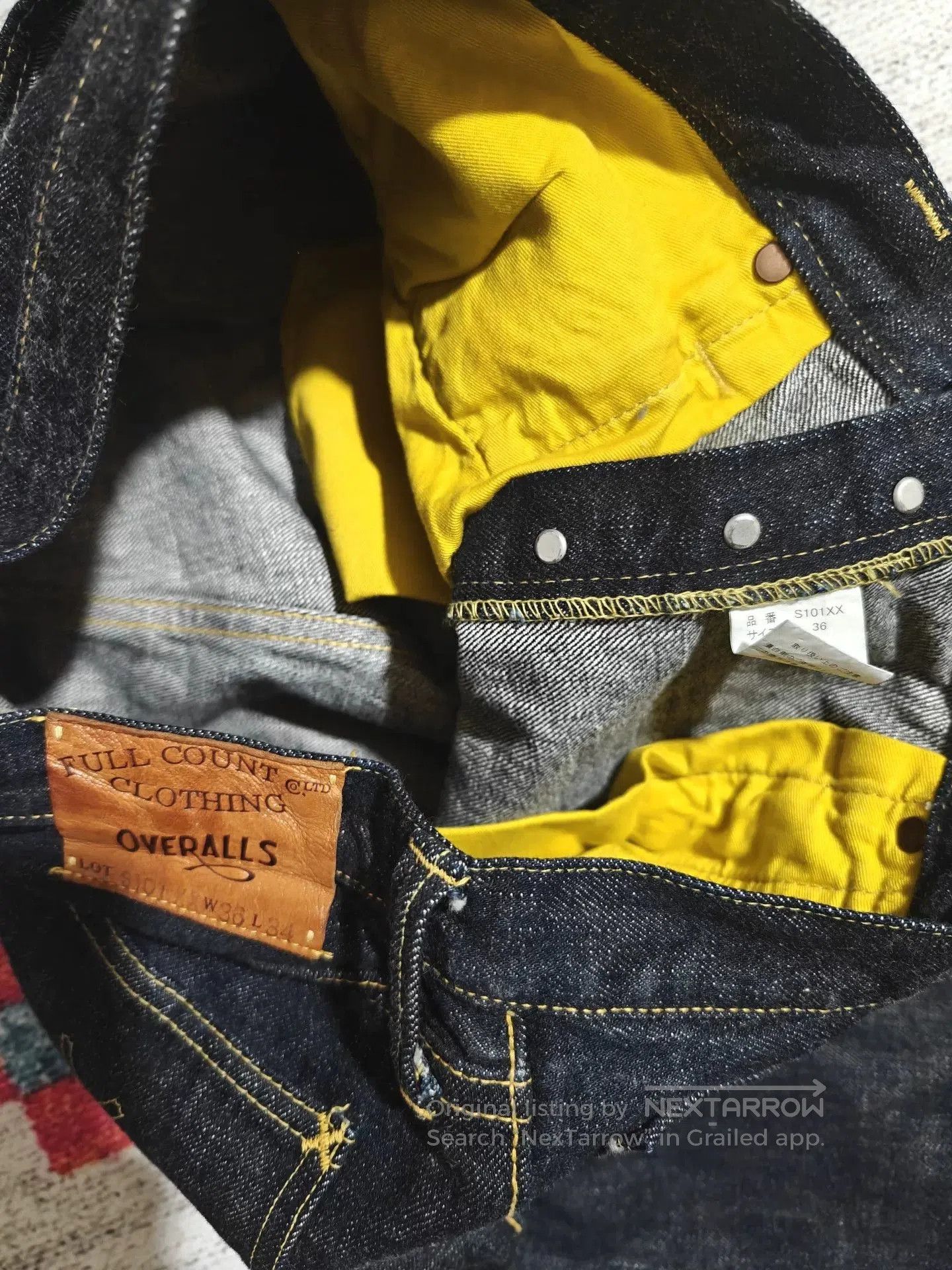 Full Count & Co. FULL COUNT X DC S101xx Raw Denim Jeans. Size US 36 / EU 52 - 9 Thumbnail
