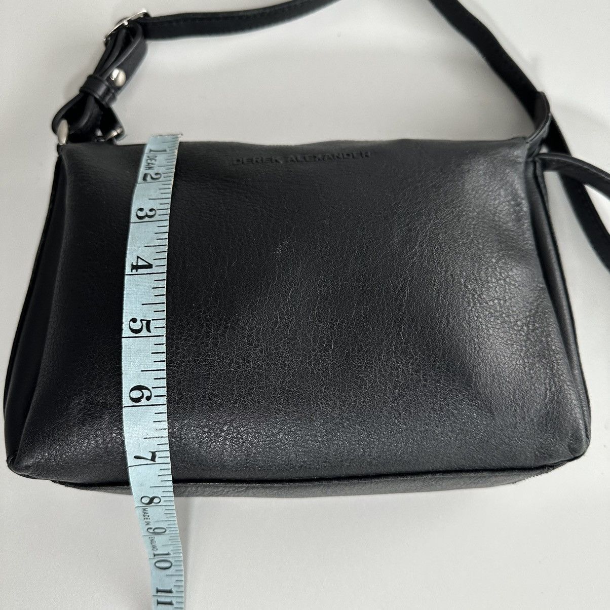Vintage Derek Alexander Top Zip 3 Pocket Black Leather Crossbody Bag Size ONE SIZE - 17 Thumbnail