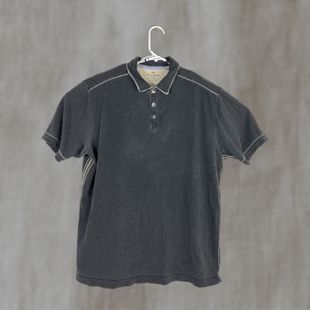 Tommy Bahama Tommy Bahama Polo Shirt Mens Large Gray Pima Cotton Modern Fit Shirt Size US L / EU 52-54 / 3 - 1 Thumbnail