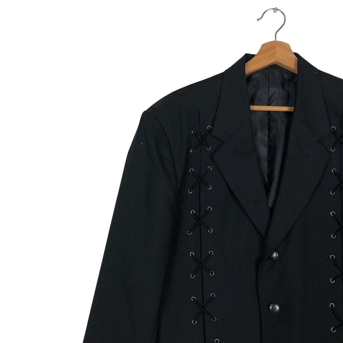 Japanese Brand 🔥VINTAGE BONDAGE DESIGN BIKER JACKET KAWAMURA ISSEY MIYAKE Size US M / EU 48-50 / 2 - 5 Thumbnail