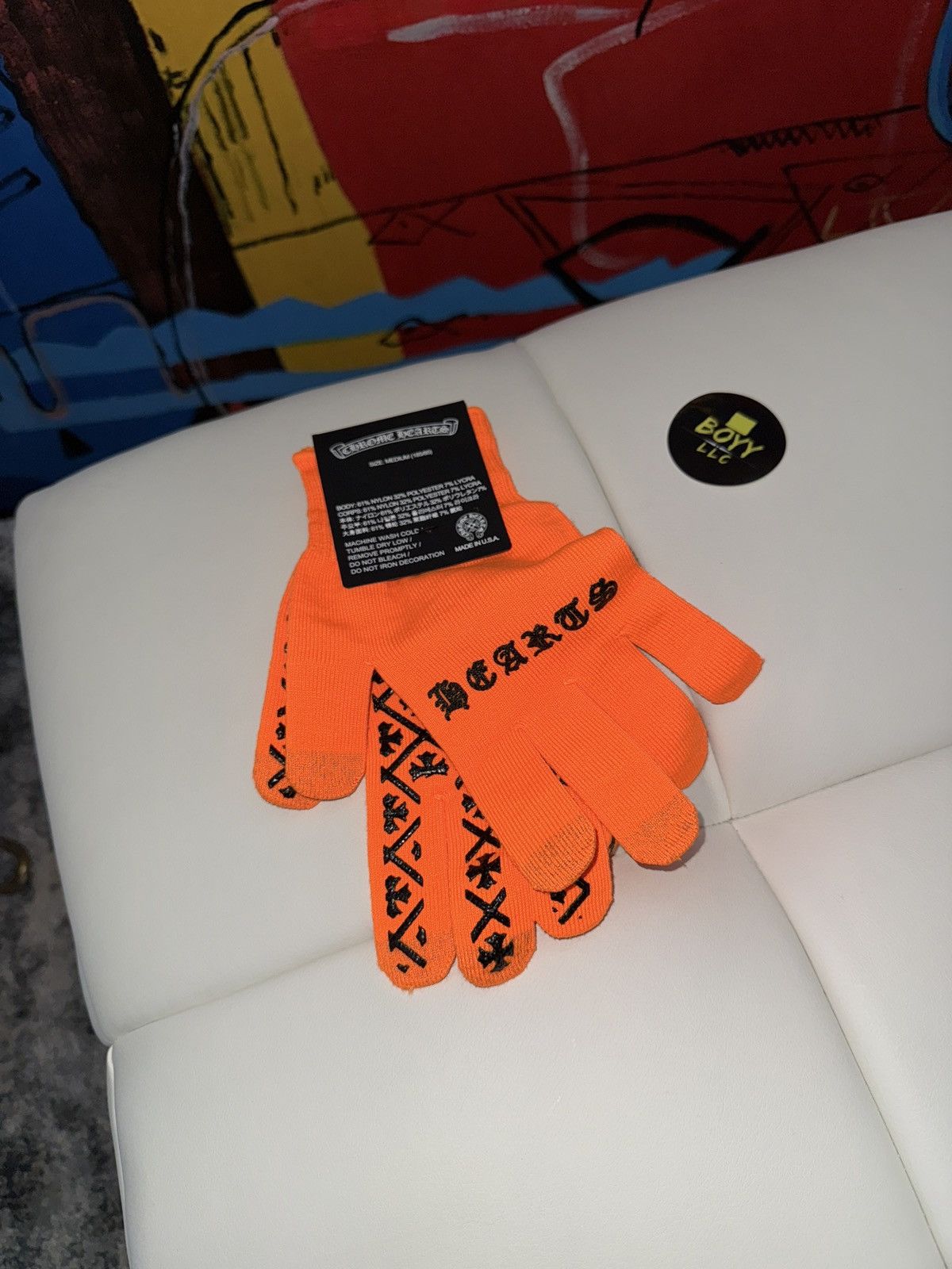 Chrome Hearts Chrome hearts logo gloves Size ONE SIZE - 3 Thumbnail