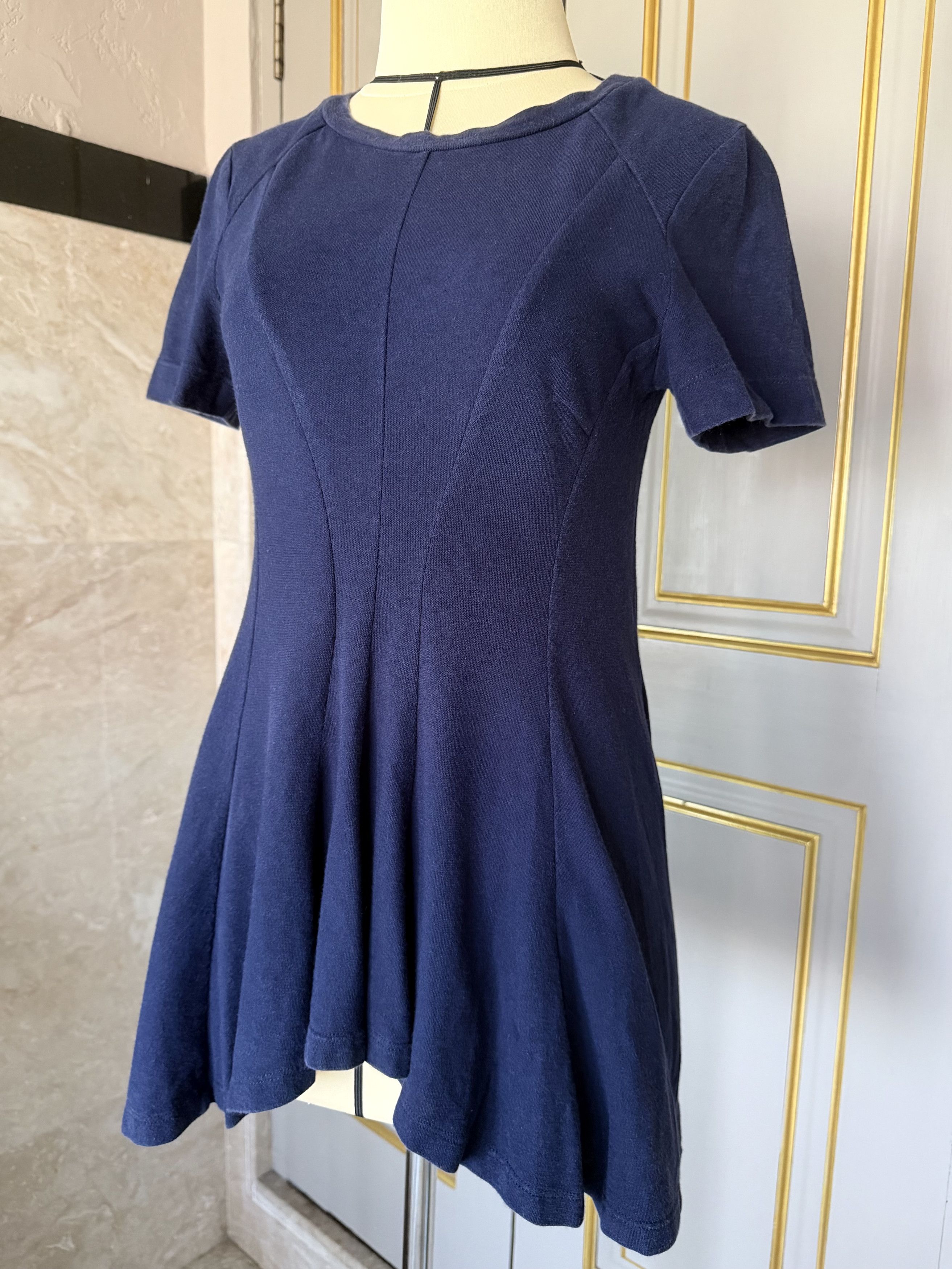 Marni Marni Navy Cotton Panel T-Shirt Structured Short Sleeve Size M / US 6-8 / IT 42-44 - 5 Thumbnail
