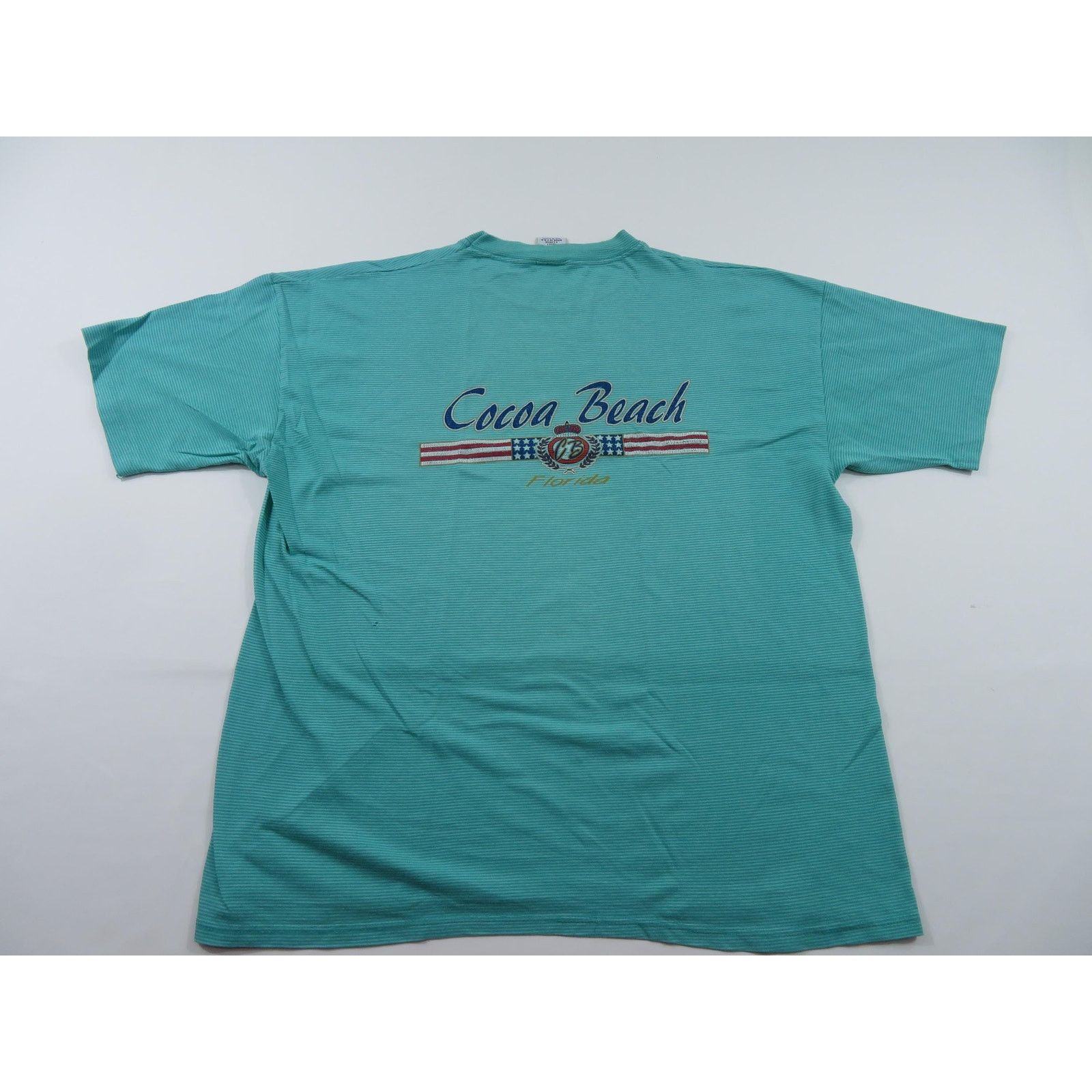 Other Cocoa Beach Florida Striped T-Shirt Green Sz XL 1990s Size US XL / EU 56 / 4 - 3 Thumbnail