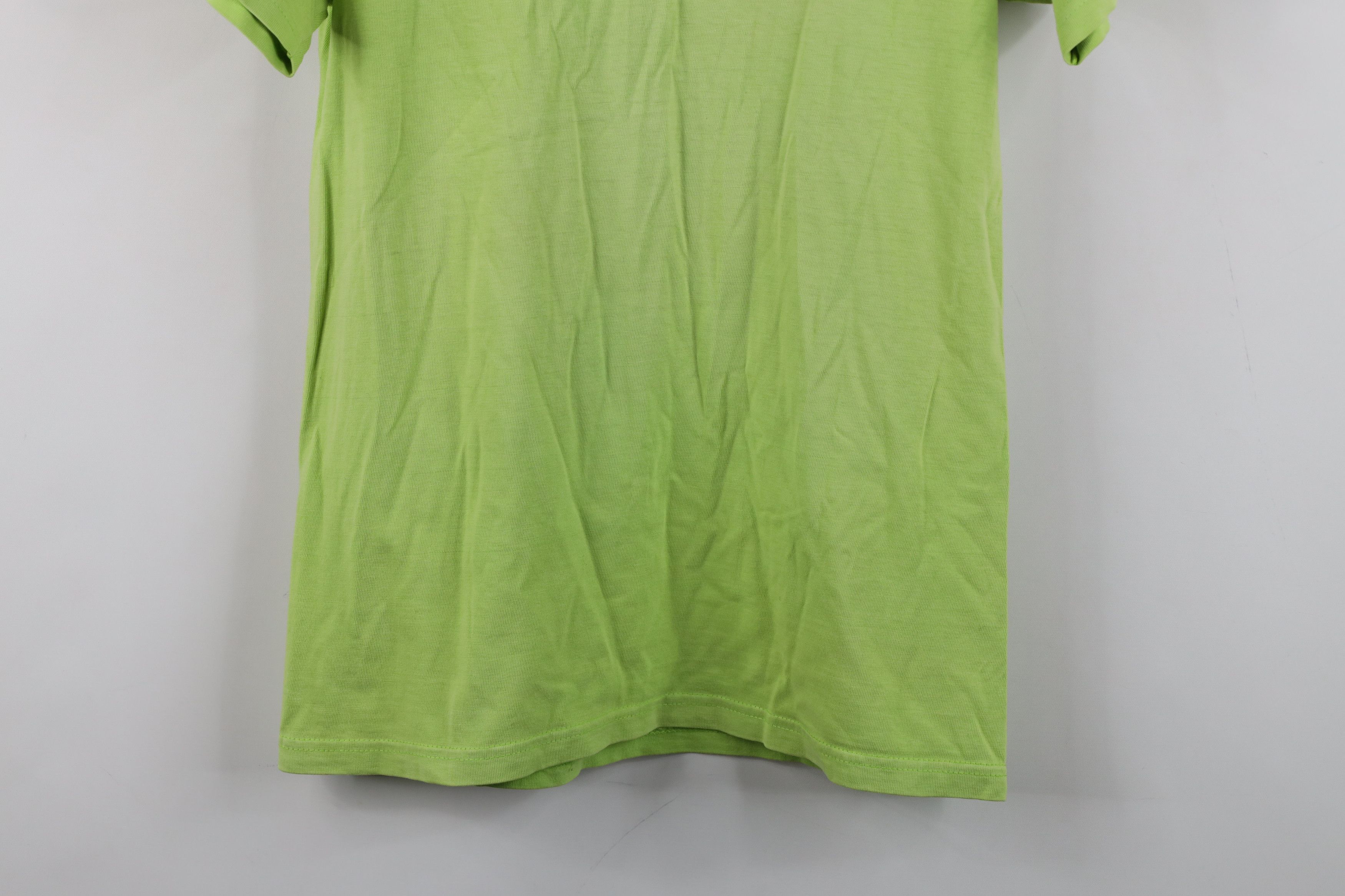 Hanes Vintage 90s Y2K Hanes Beefy Blank Cotton T-Shirt Lime Green Size US S / EU 44-46 / 1 - 3 Thumbnail