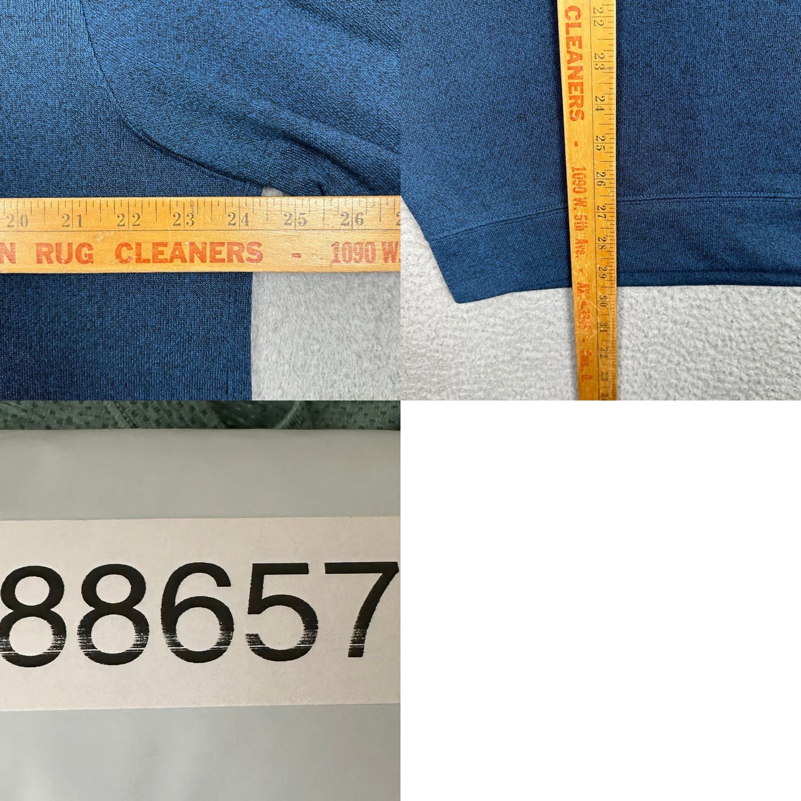 Vintage Dunning Golf Sweatshirt Men XL Blue Heather Quarter Zip Pullover Long Sleeve EUC Size US XL / EU 56 / 4 - 8 Thumbnail