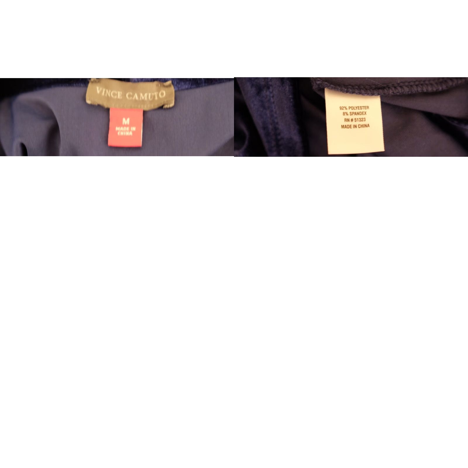 Vince Camuto VNC Vince Camuto Blouse Velvet V-Neck Blue 3/4 Sleeve Stretch Women's M Size M / US 6-8 / IT 42-44 - 8 Thumbnail