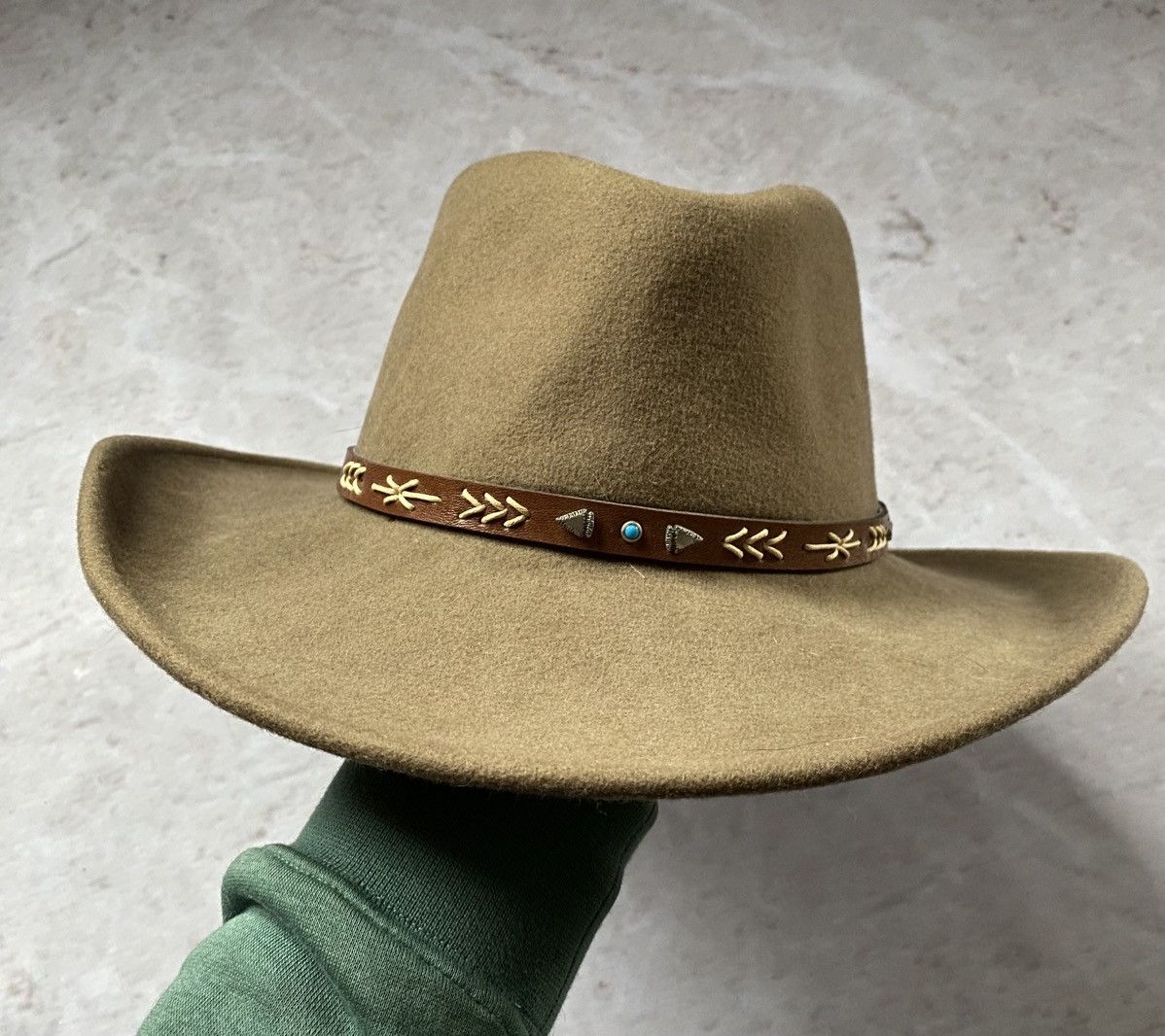 Cowboy Equipment × Stetson Stetson Santa Fé Crushable Wool Outdoor Vintage Hat Men's Size 44 - 3 Thumbnail