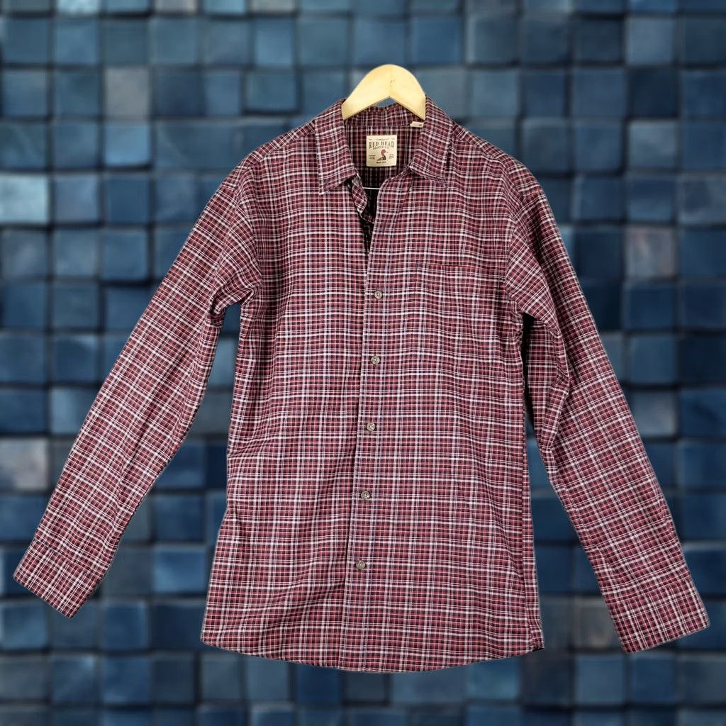 Vintage Red Head Brand Co Shirt Womens Large Plaid Red Black Long Sleeve Button-Up Outdoor Size L / US 10 / IT 46 - 1 Thumbnail