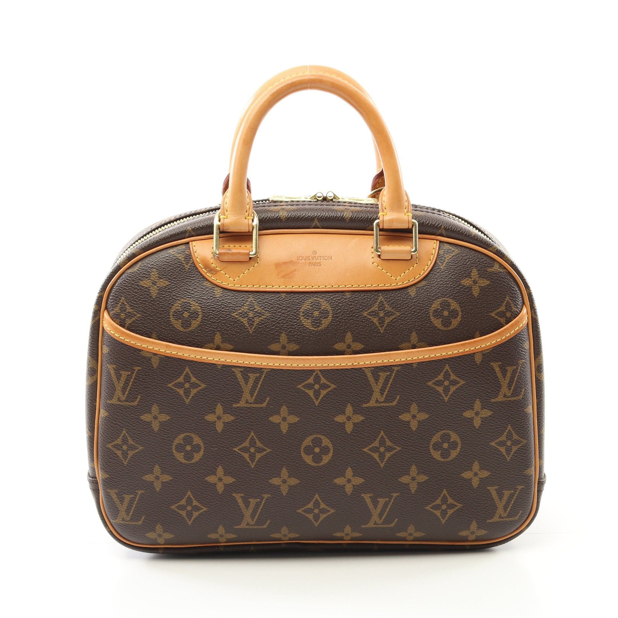 Louis Vuitton Louis Vuitton Trouville Monogram Handbag Leather Brown Size ONE SIZE - 1 Thumbnail