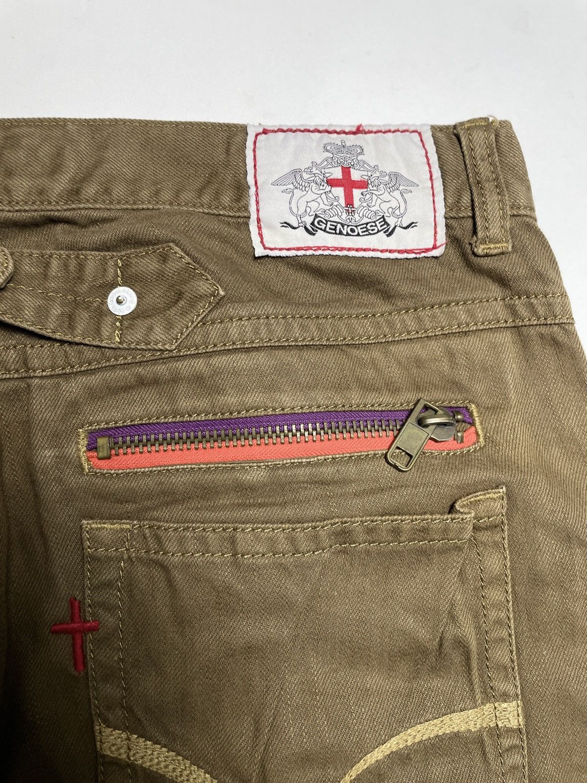 PPFM 2000’s Genoese - Buckle Back Zip Flared Pants Size US 34 / EU 50 - 12 Thumbnail