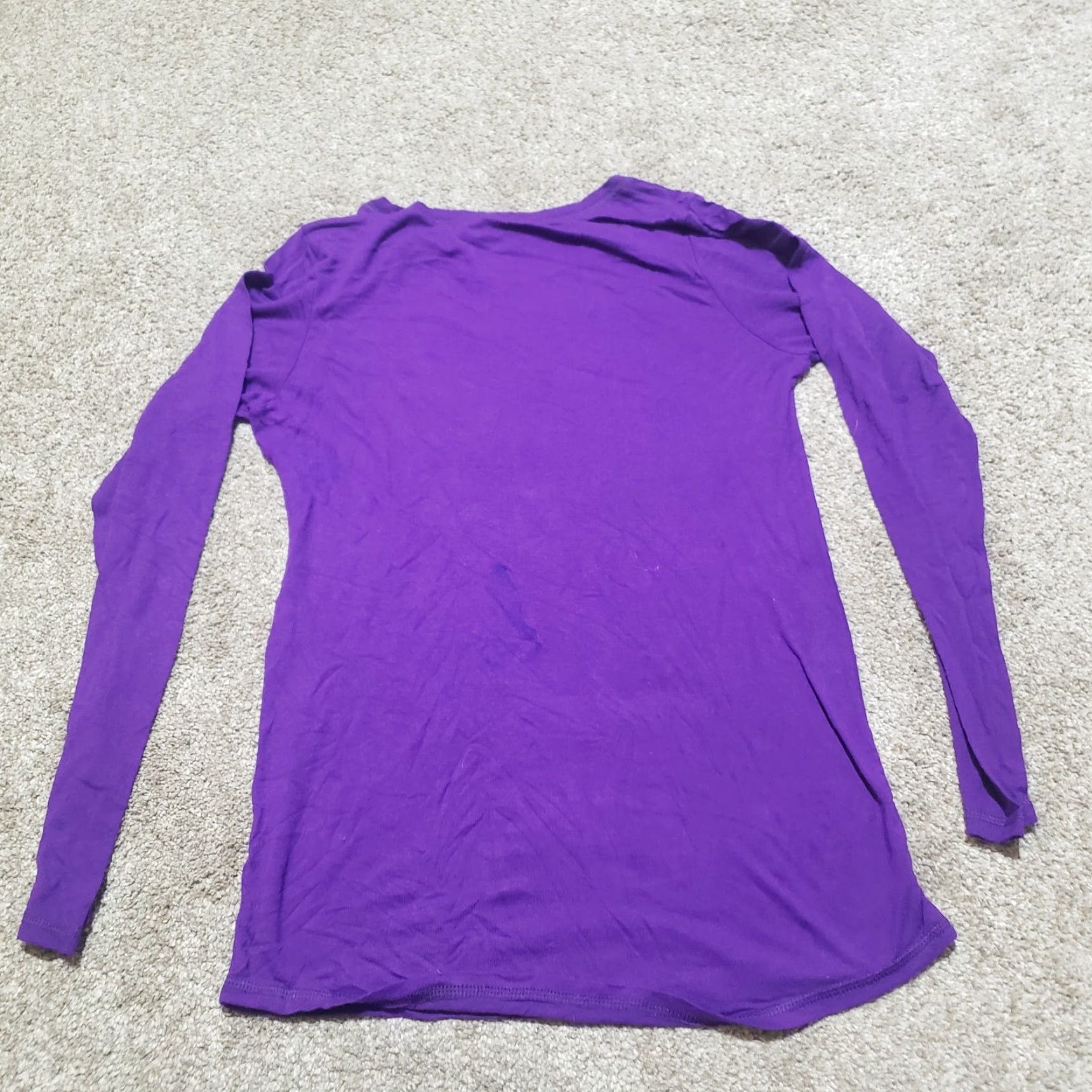 Hanes Hanes Purple Love Heart Color Tee T-Shirt Long Sleeve Adult Women XL Extra Large Size XL / US 12-14 / IT 48-50 - 7 Thumbnail
