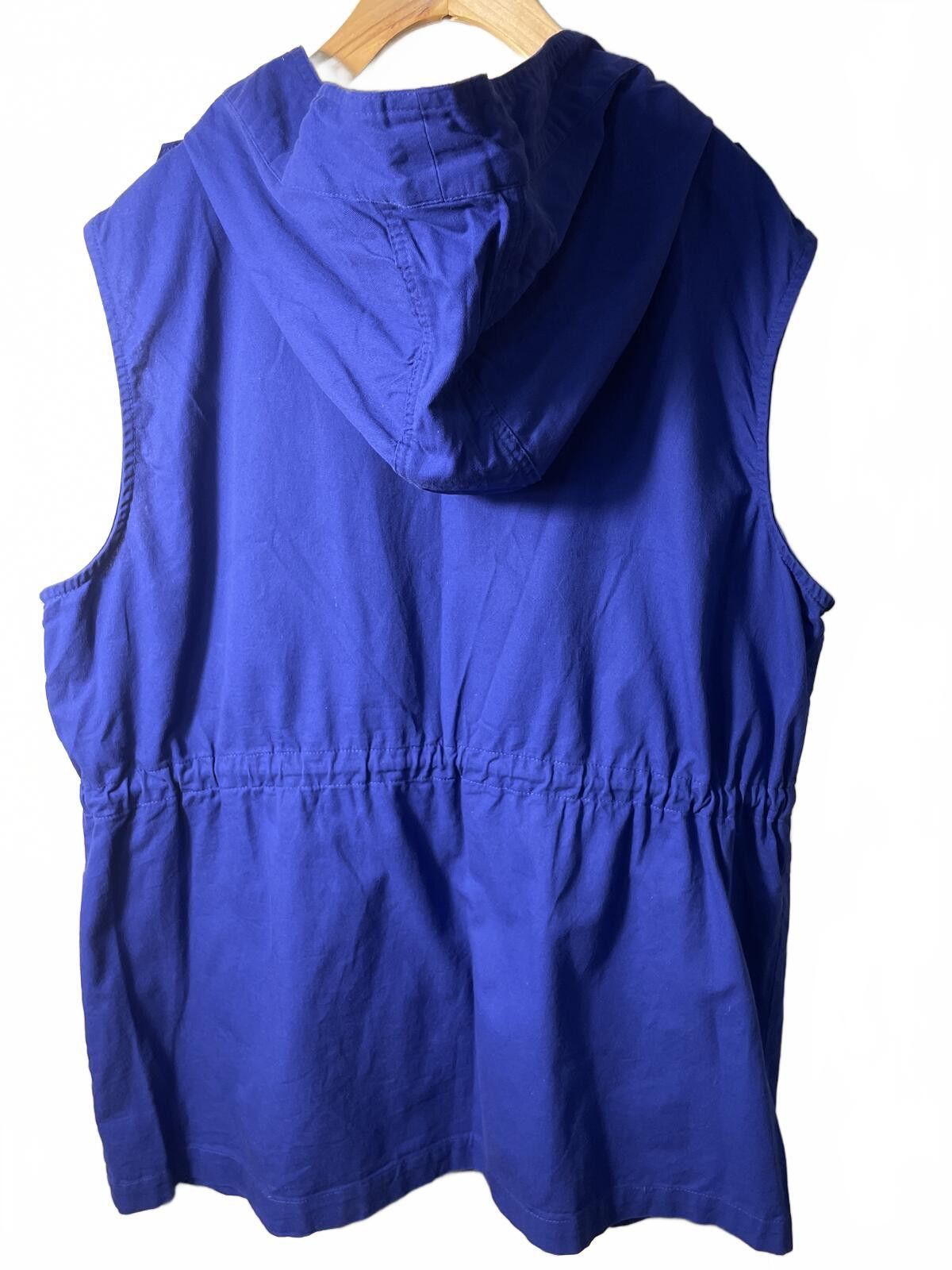 Other Zenana Outfitters Utility Vest Hooded Women's 2X Royal Blue Size XL / US 12-14 / IT 48-50 - 3 Thumbnail