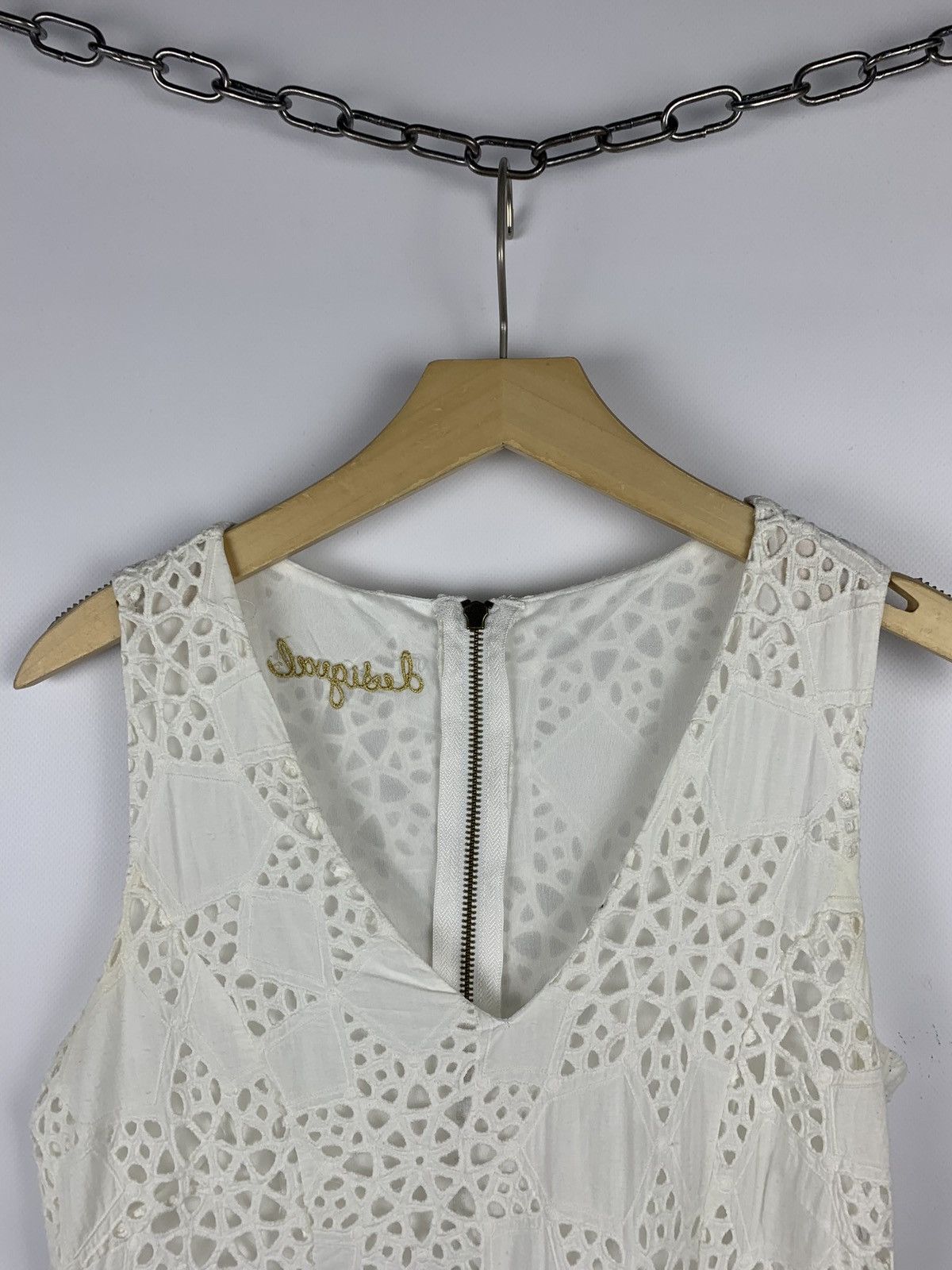 Desigual Vintage Desigual Crochet Mini Dress Women’s Size 38 White Size XS / US 0-2 / IT 36-38 - 2 Thumbnail