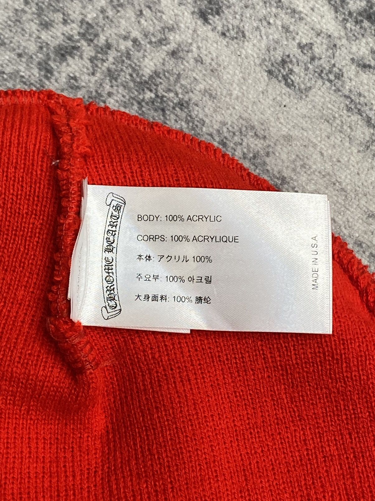 Chrome Hearts Chrome hearts logo beanie safety red Size ONE SIZE - 4 Thumbnail