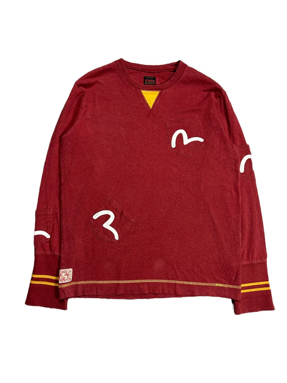 Evisu Evisu vintage multi pocket long sleeve seagull red Size US L / EU 52-54 / 3 - 11 Thumbnail