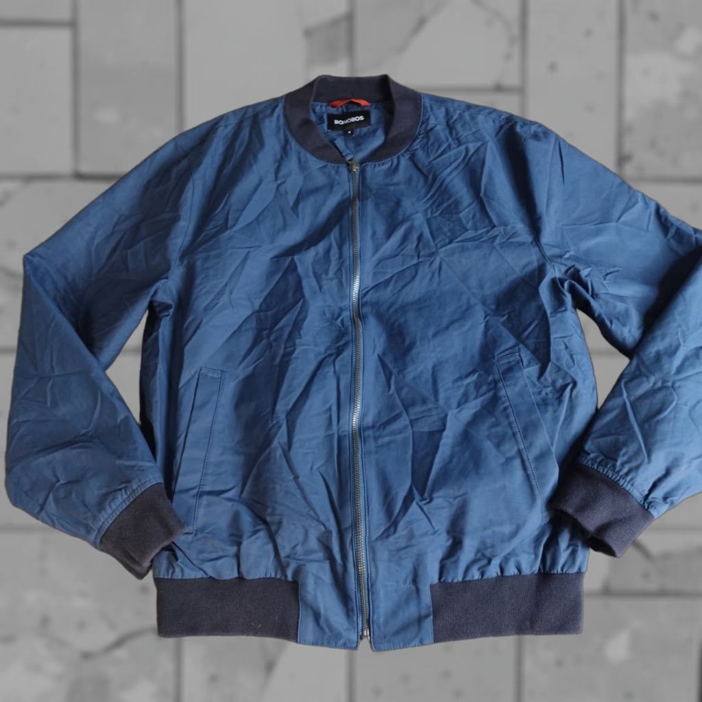 Bonobos Bonobos Bomber Jacket Mens M Blue Solid Full Zip Size US M / EU 48-50 / 2 - 1 Thumbnail