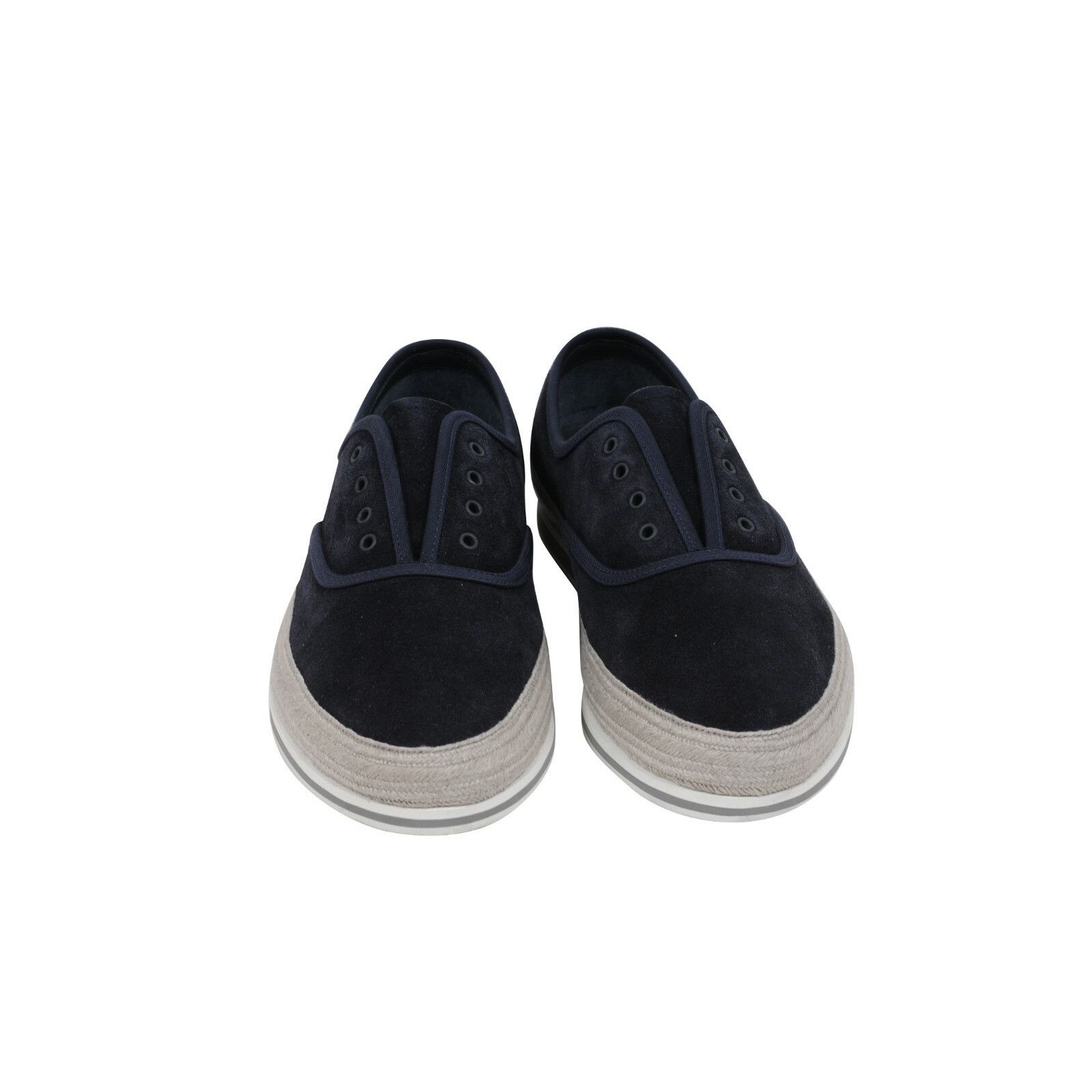 Prada Espadrille Sneakers Blue Grey Suede Size US 8.5 / EU 41-42 - 3 Thumbnail