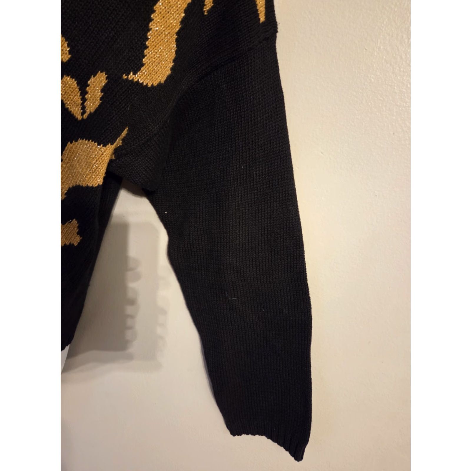 Vintage Vintage Chaus Black Brown Abstract Metallic Sweater Womens L Size L / US 10 / IT 46 - 4 Thumbnail