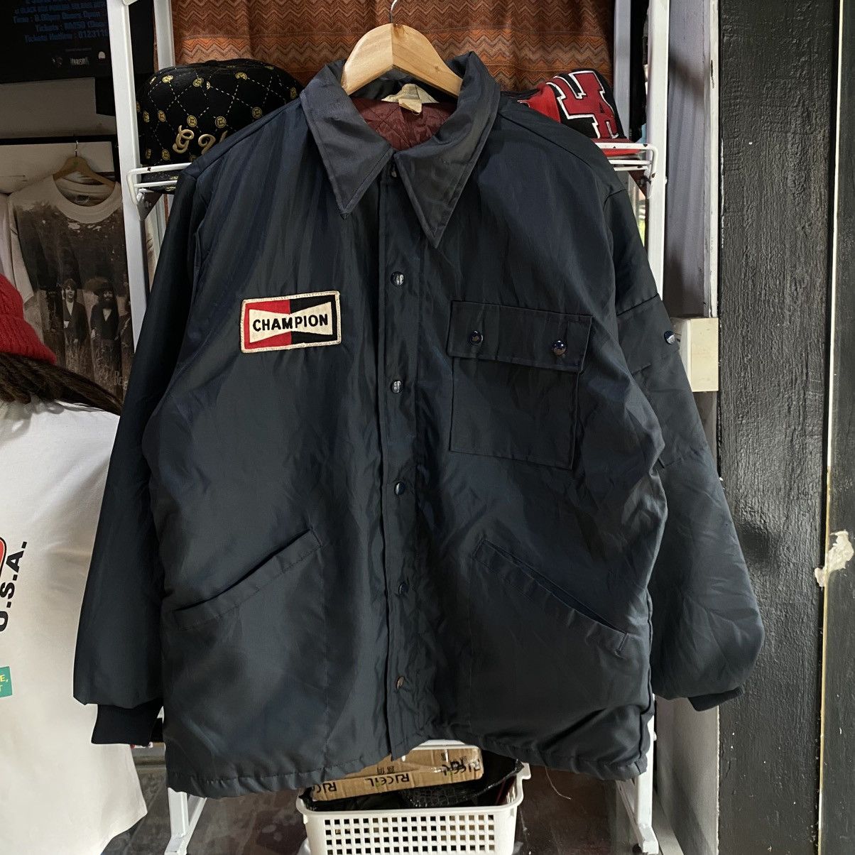 Champion Vintage 70s CHAMPION Spark Plugs NASCAR Jacket Size US L / EU 52-54 / 3 - 1 Thumbnail