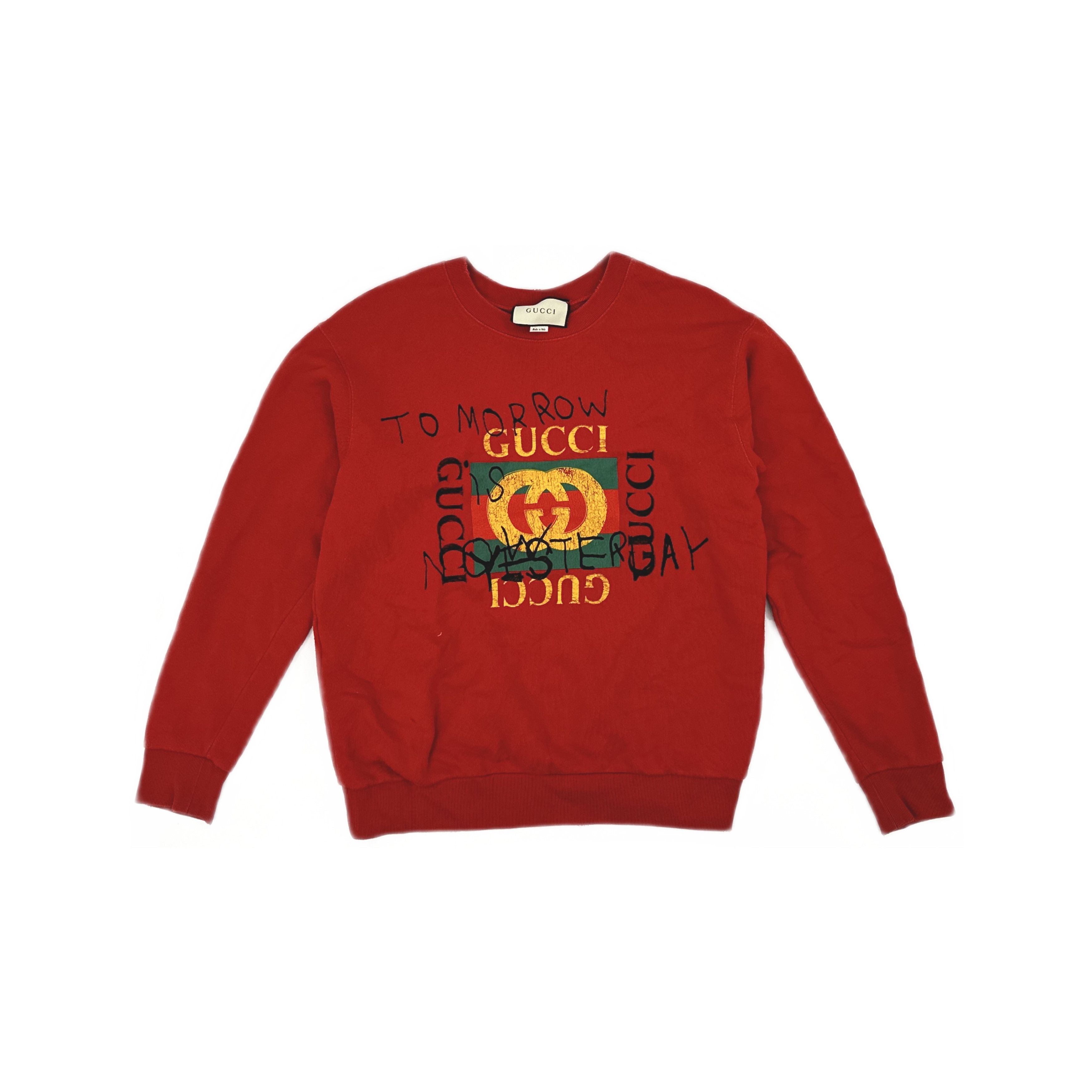 Gucci Gucci Tomorrow Is Yesterday Logo Sweatshirt Size XS Size US XS / EU 42 / 0 - 1 Thumbnail